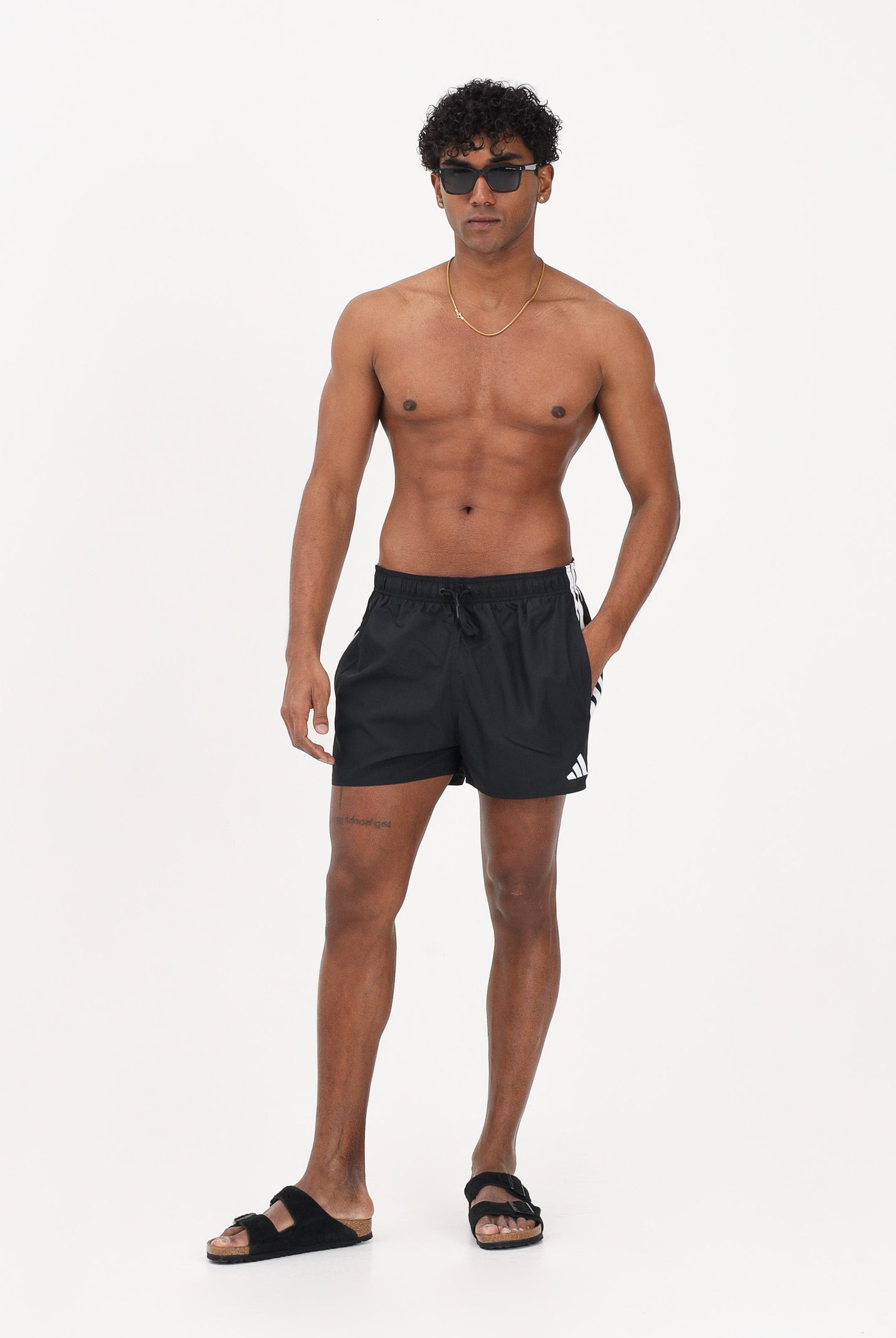 ADIDAS PERFORMANCE Shorts mare 3-Stripes nero da uomo JG1031 . ADIDAS PERFORMANCE