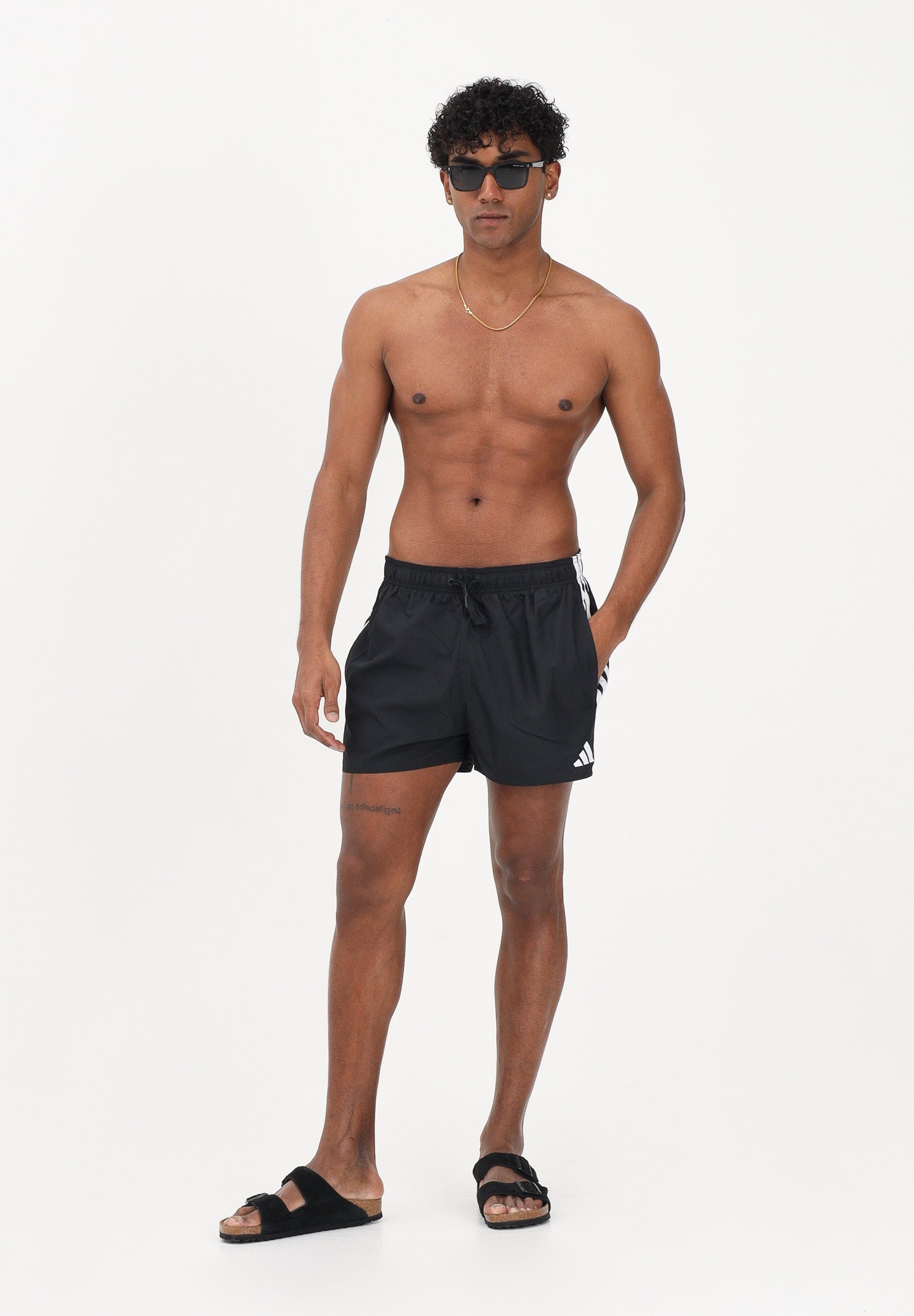 ADIDAS PERFORMANCE Shorts mare 3-Stripes nero da uomo JG1031 . ADIDAS PERFORMANCE
