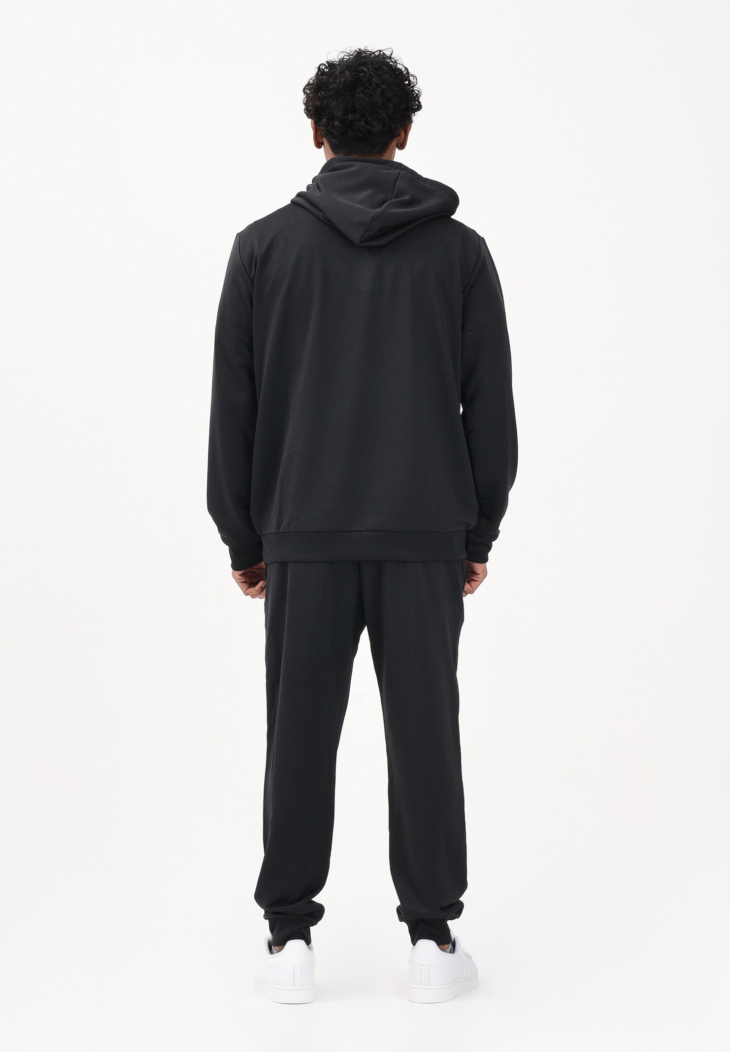 ADIDAS PERFORMANCE Tuta Big Logo French Terry nera da uomo JX5551 . ADIDAS PERFORMANCE
