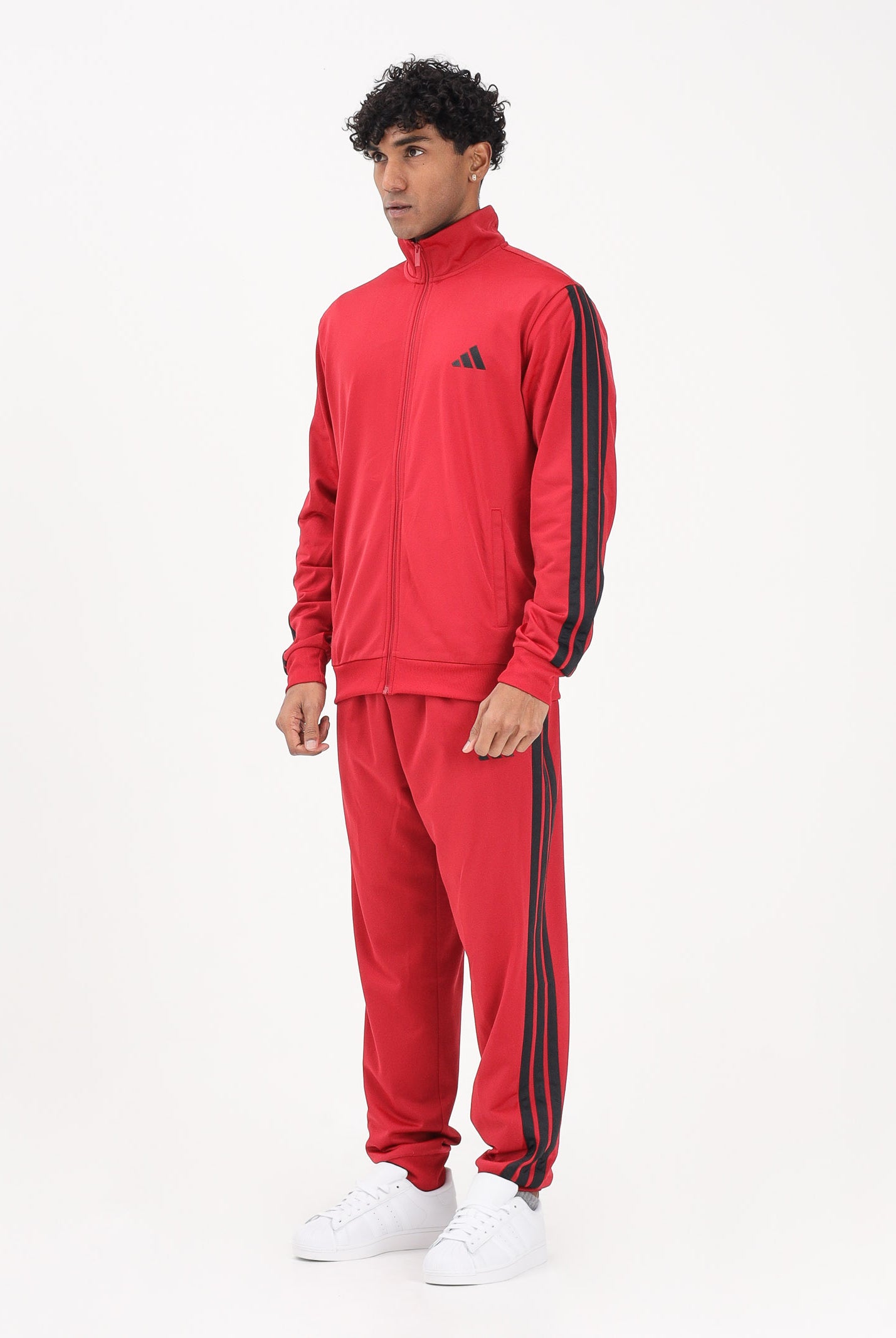 ADIDAS PERFORMANCE Tuta 3 Stripes Trefoil rossa da uomo KC1357 . ADIDAS PERFORMANCE