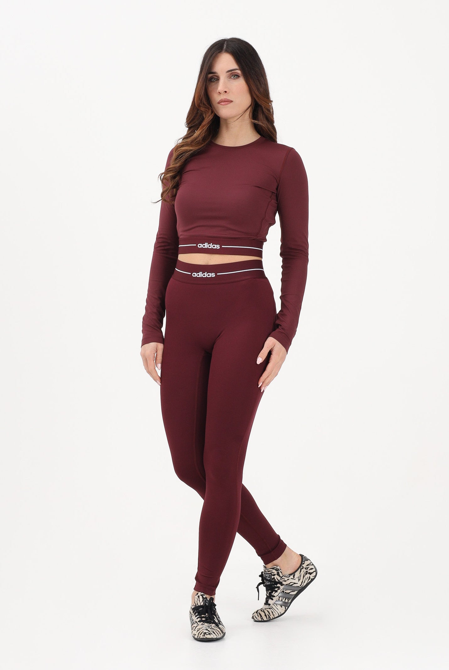 ADIDAS PERFORMANCE Leggings Hyperglam Full Length bordeaux da donna KC7675 . ADIDAS PERFORMANCE