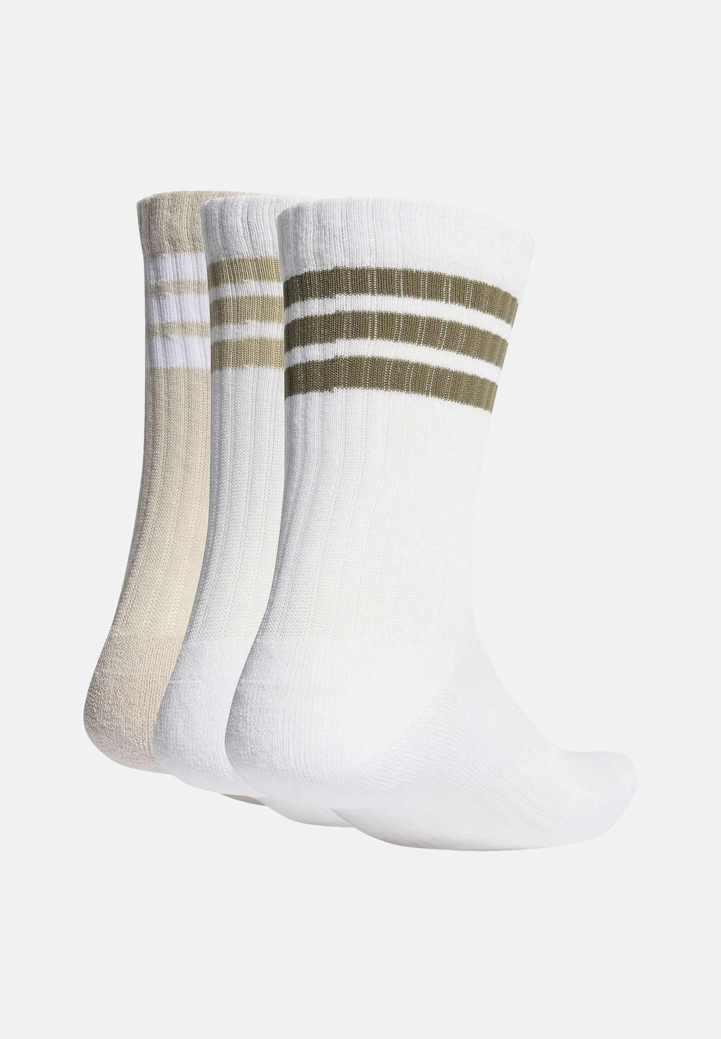 ADIDAS PERFORMANCE Calzini (3 paia) 3-Stripes Cushioned Sportswear Crew bianchi e beige da uomo KC9639 . ADIDAS PERFORMANCE