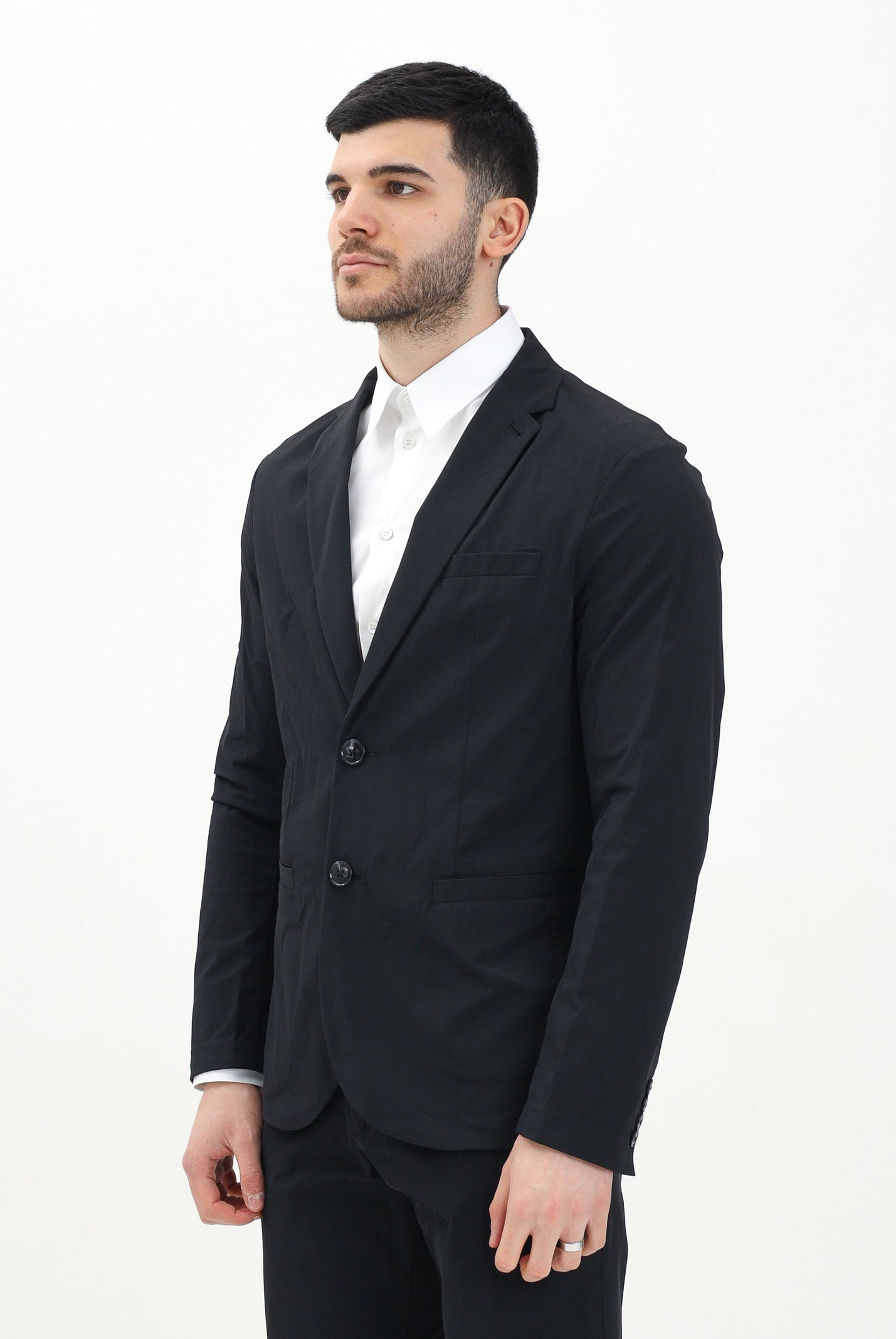 ARMANI EXCHANGE Giacca monopetto nera da uomo 8NZG49ZNYZZ 1200 ARMANI EXCHANGE