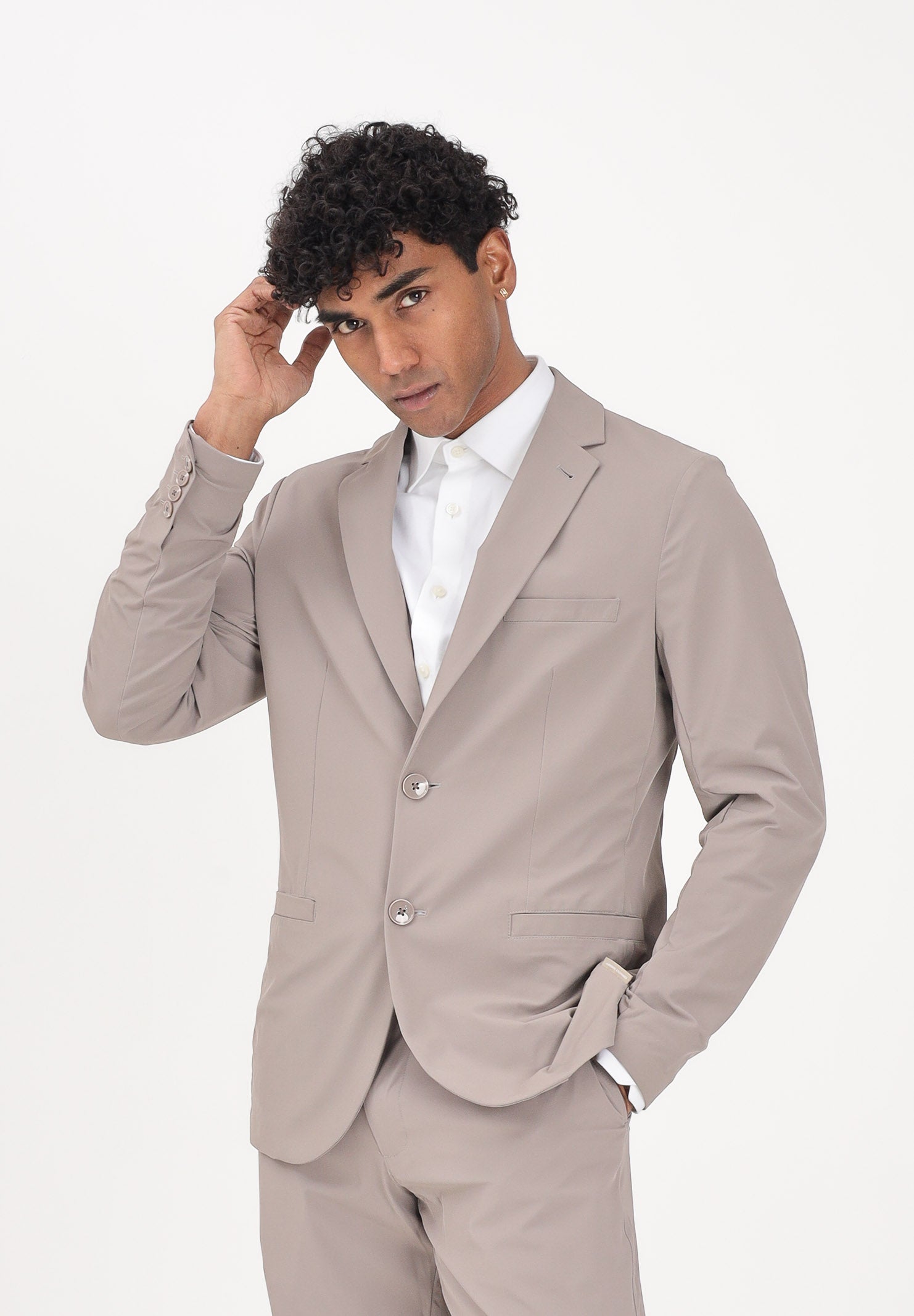 ARMANI EXCHANGE Giacca monopetto beige da uomo 8NZG49ZNYZZ U6107 ARMANI EXCHANGE