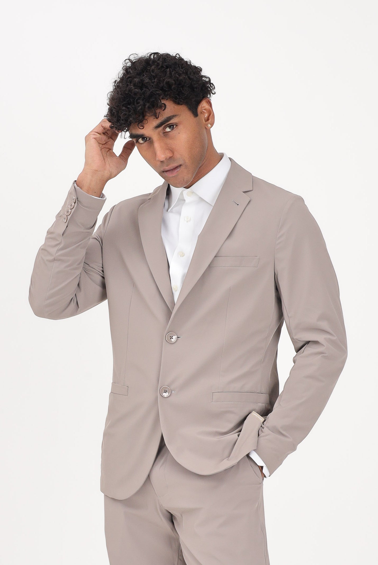 ARMANI EXCHANGE Giacca monopetto beige da uomo 8NZG49ZNYZZ U6107 ARMANI EXCHANGE