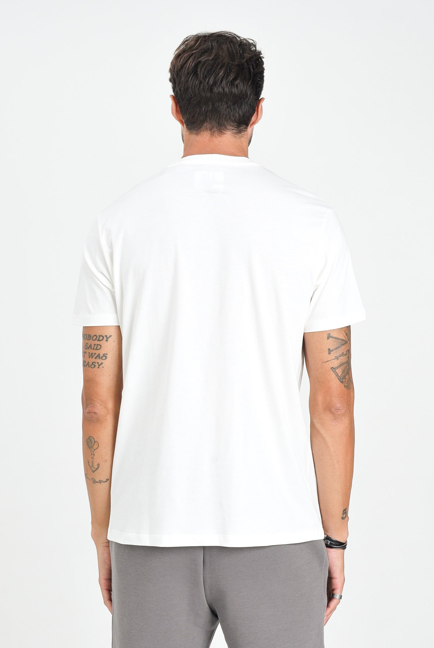 ARMANI EXCHANGE T-shirt a manica corta bianca da uomo con ricamo logo XM000365AF12308 U0009 ARMANI EXCHANGE