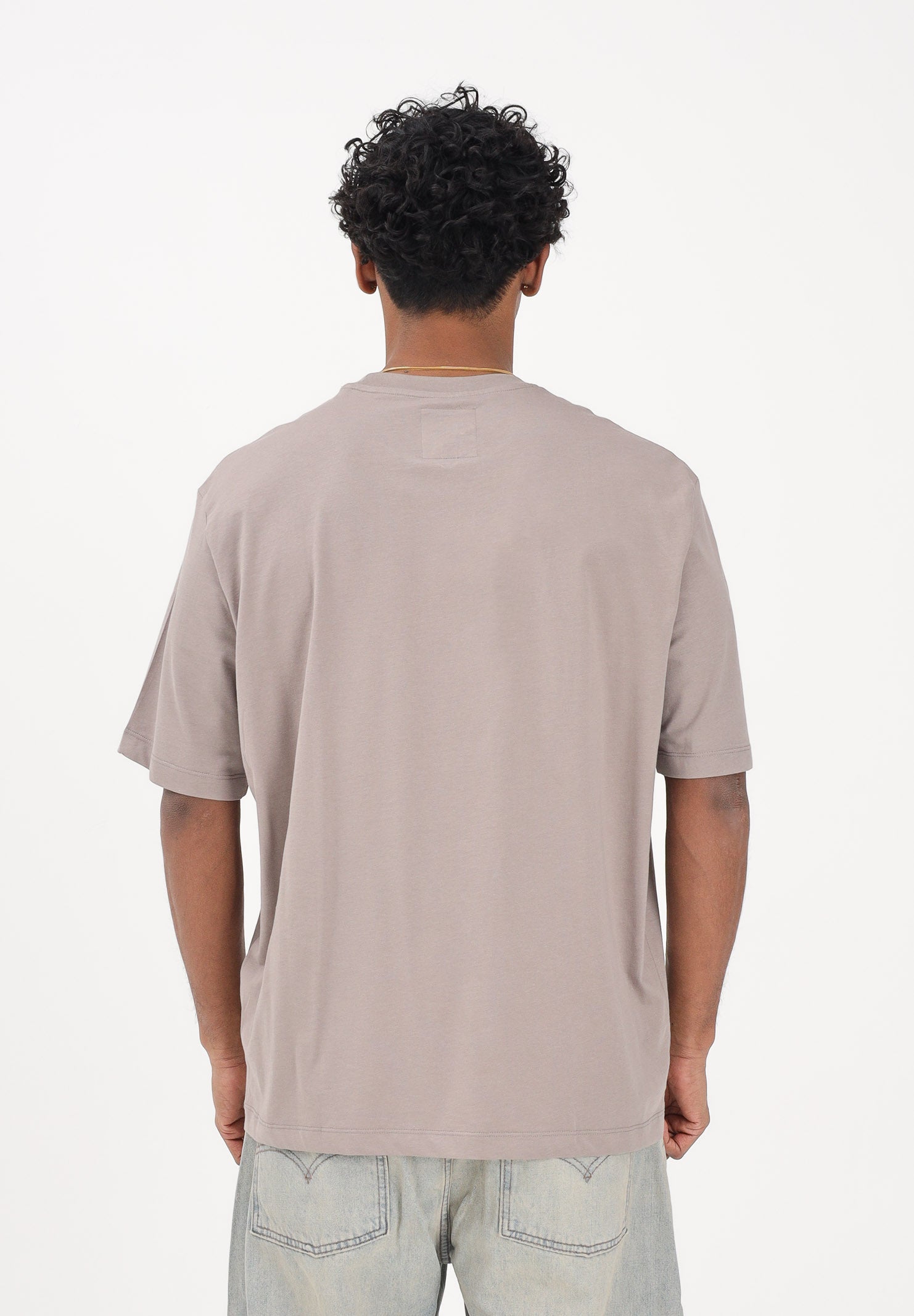 ARMANI EXCHANGE T-shirt a manica corta beige da uomo con taschino e logo XM000366AF12308 U6107 ARMANI EXCHANGE