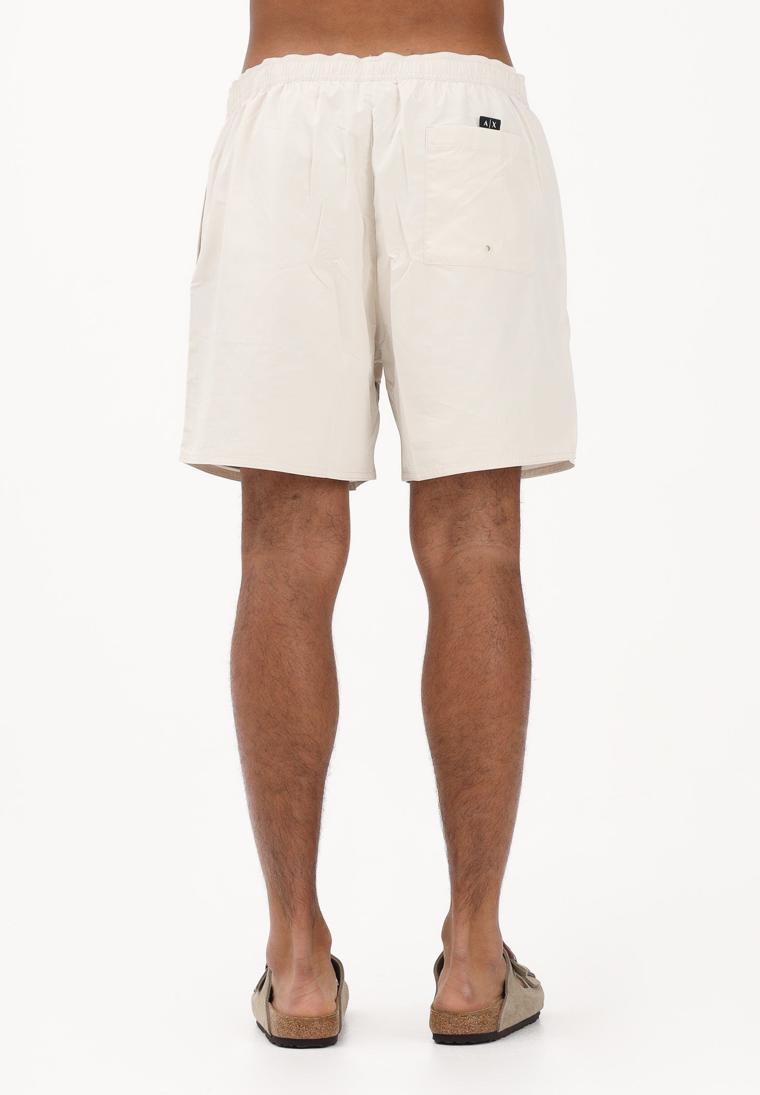 ARMANI EXCHANGE Shorts mare panna da uomo con stampa a righe XM000832AF22585 U1074 ARMANI EXCHANGE