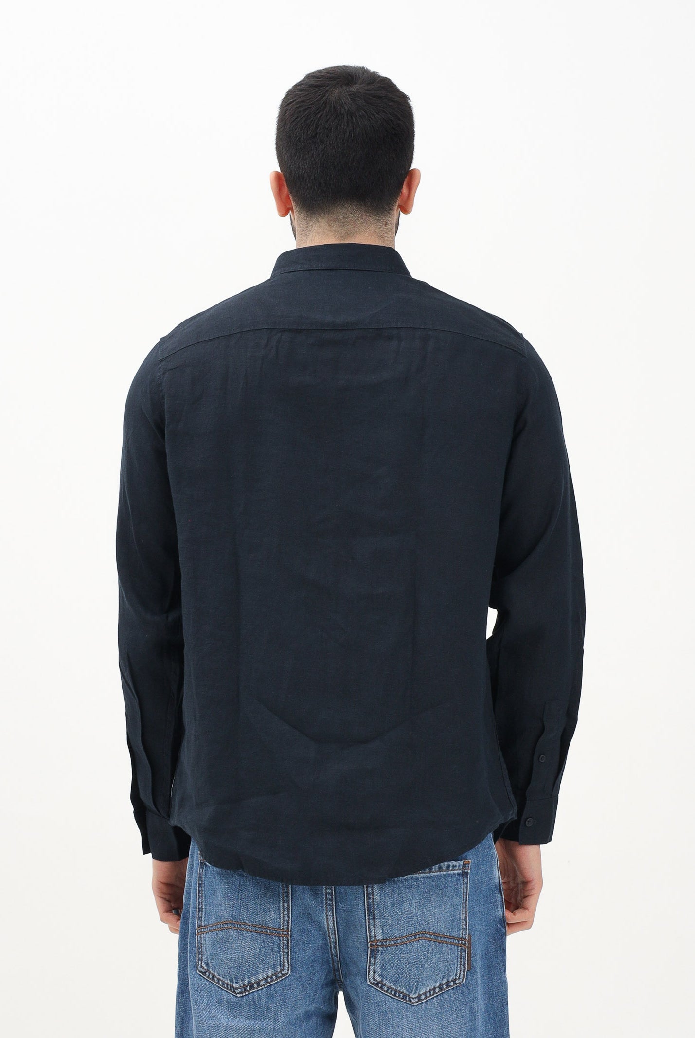 ARMANI EXCHANGE Camicia a manica lunga blu da uomo XM001221AF14619 UB101 ARMANI EXCHANGE