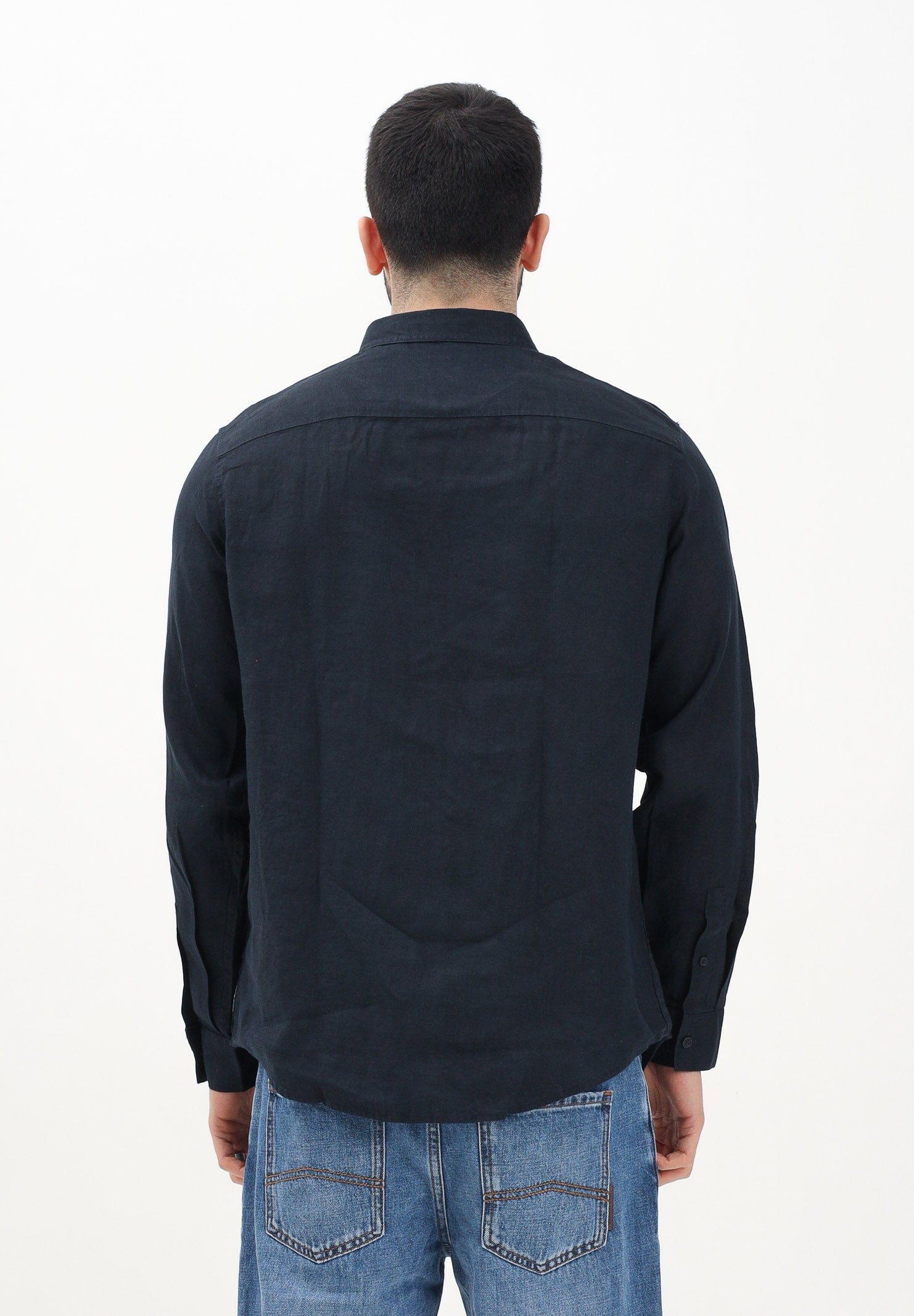 ARMANI EXCHANGE Camicia a manica lunga blu da uomo XM001221AF14619 UB101 ARMANI EXCHANGE