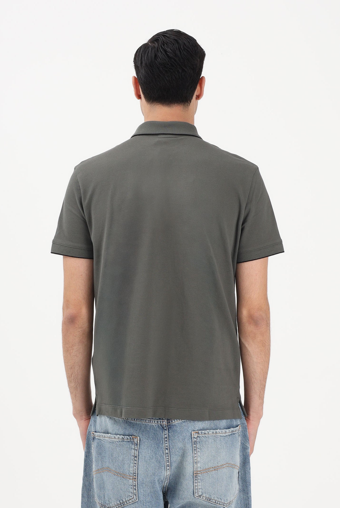 ARMANI EXCHANGE Polo a manica corta verde militare da uomo con dettagli a contrasto XM001285AF10366 M8317 ARMANI EXCHANGE