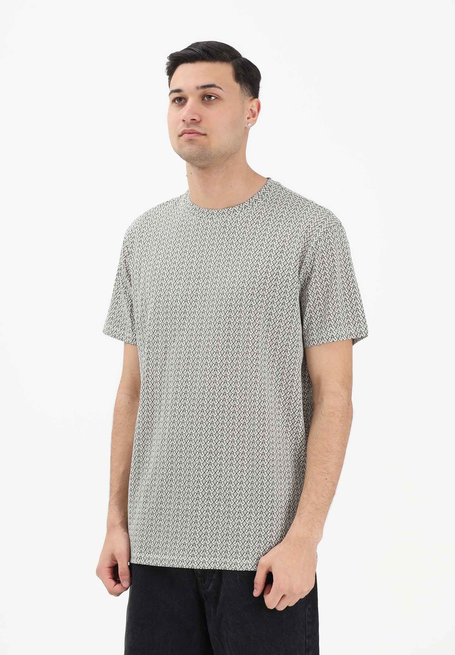 ARMANI EXCHANGE T-shirt a manica corta bianca da uomo con fantasia logo all-over XM001798AF10356 F0143 ARMANI EXCHANGE