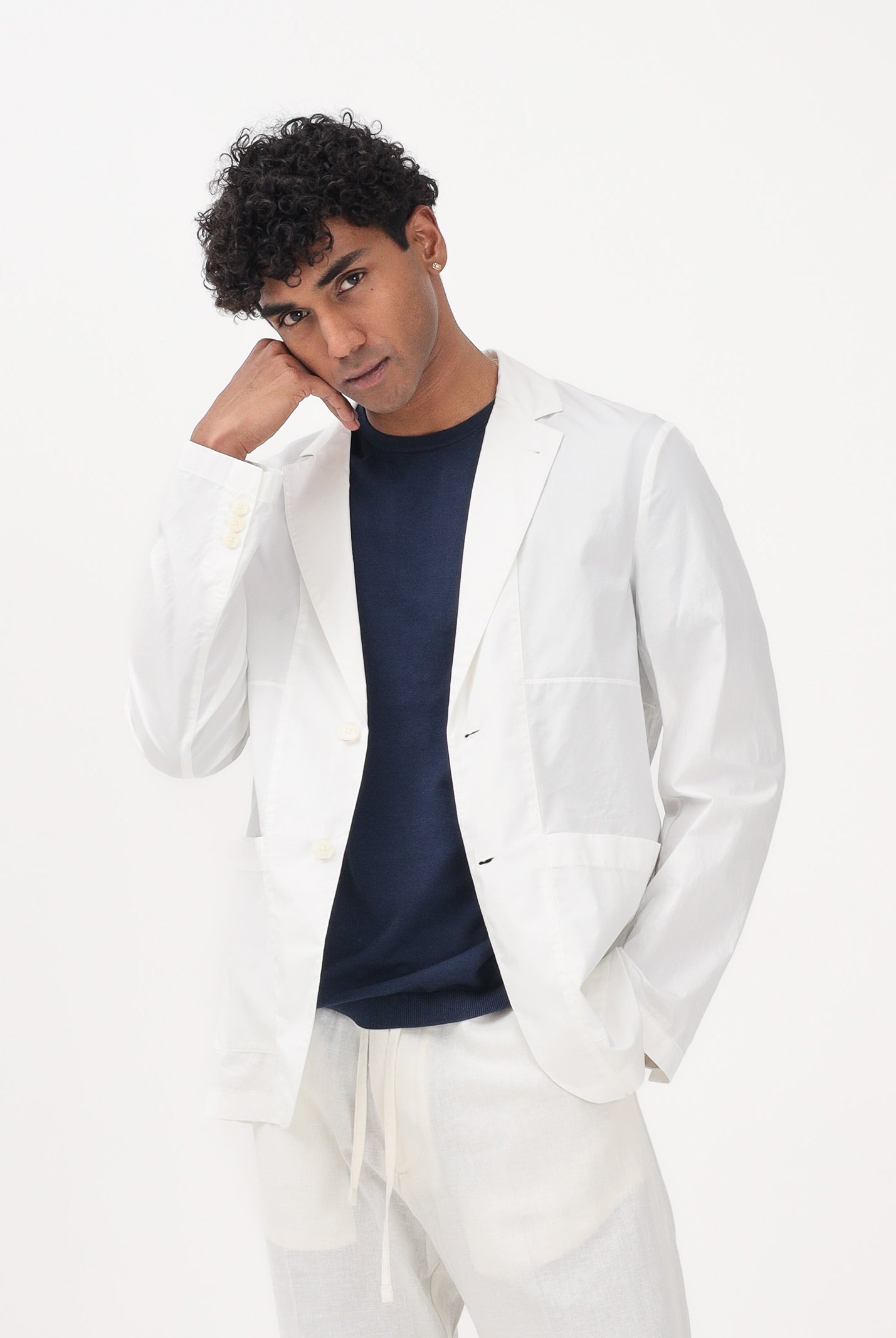ARMANI EXCHANGE Giacca in lino bianco da uomo XM002073AF11882 U0009 ARMANI EXCHANGE