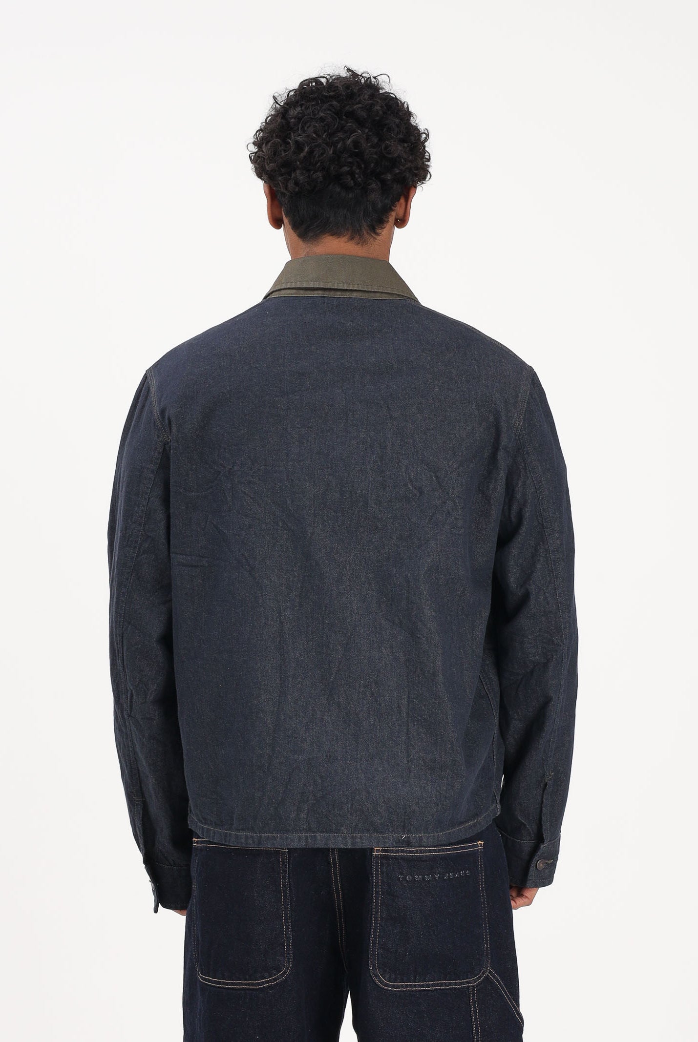 ARMANI EXCHANGE Giubbotto in denim blu da uomo con inserti a contrasto XM002120AF22508 MB001 ARMANI EXCHANGE