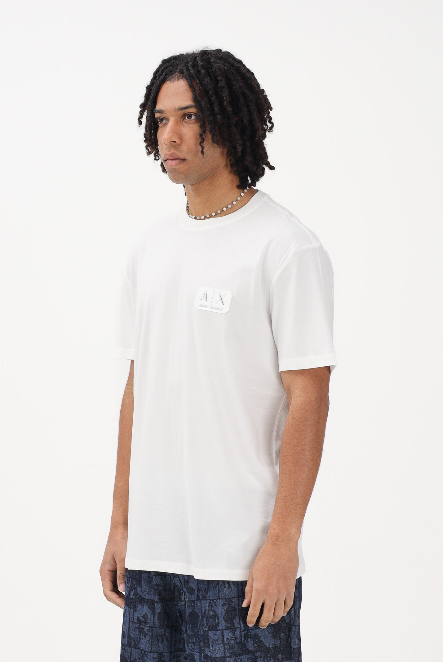 ARMANI EXCHANGE T-shirt a manica corta bianca da uomo con logo XM002178AF12308 U0009 ARMANI EXCHANGE