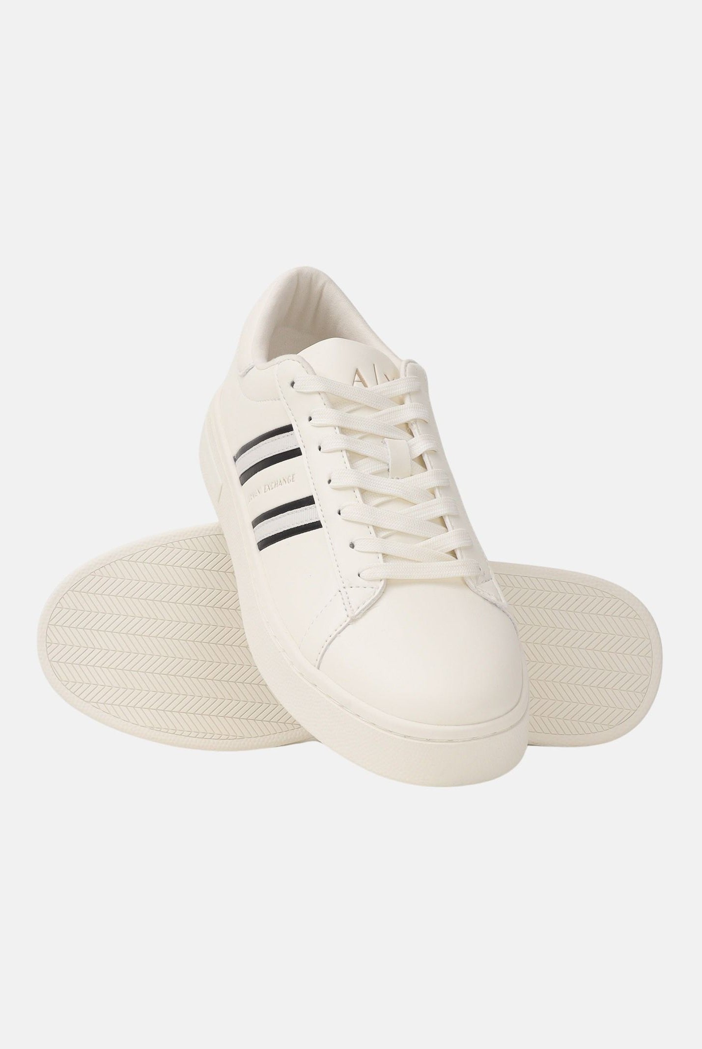 ARMANI EXCHANGE Sneakers panna da uomo con bande laterali e logo XM002198AF21421 M0017 ARMANI EXCHANGE