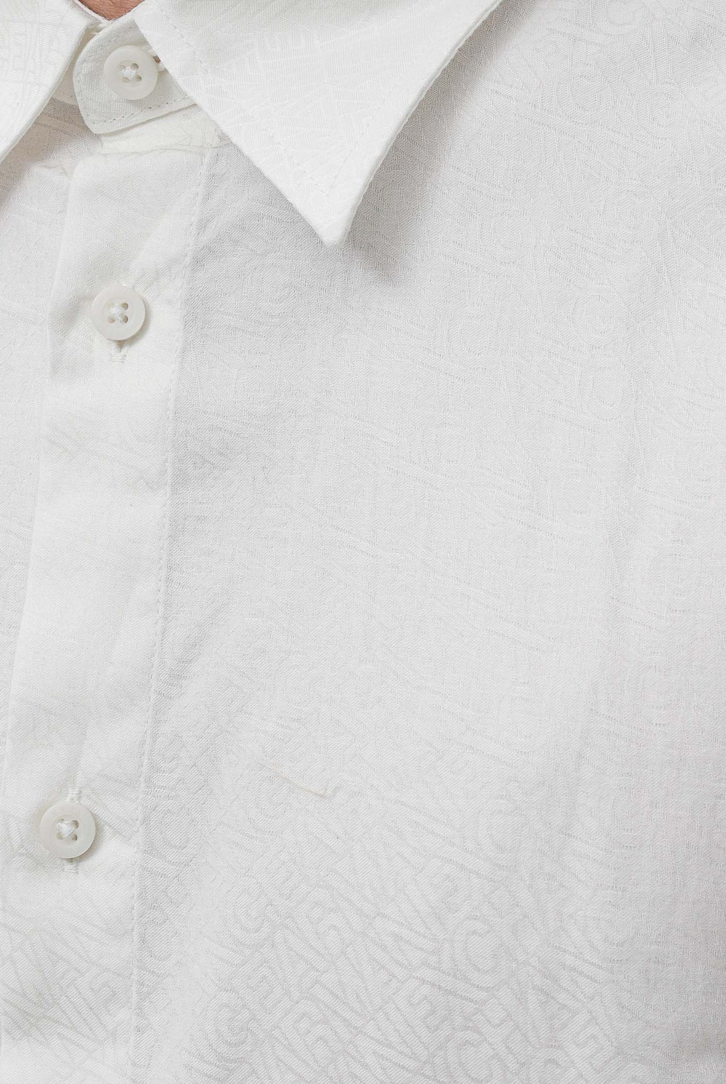 ARMANI EXCHANGE Camicia a manica lunga bianco panna da uomo con logo all-over XM002263AF13131 F0206 ARMANI EXCHANGE