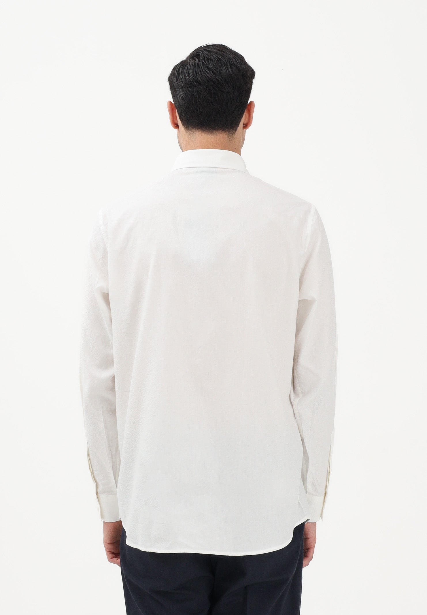 ARMANI EXCHANGE Camicia a manica lunga bianco panna da uomo con logo all-over XM002263AF13131 F0206 ARMANI EXCHANGE