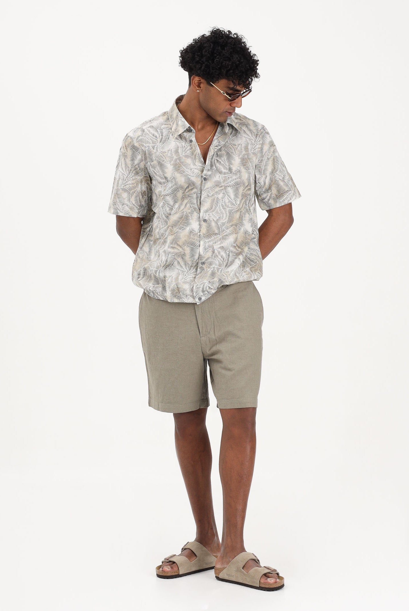 ARMANI EXCHANGE Shorts in lino verde da uomo XM002294AF22842 U6229 ARMANI EXCHANGE