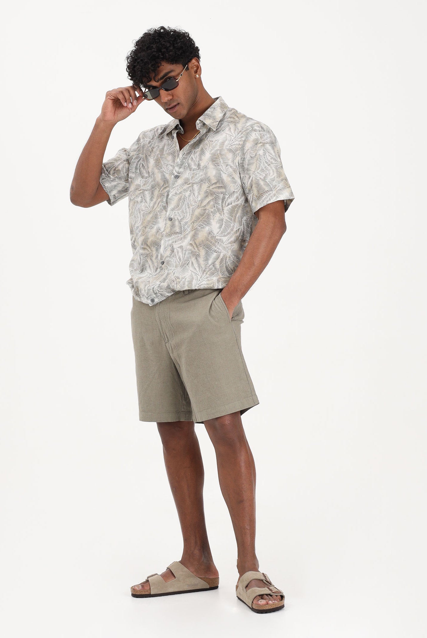 ARMANI EXCHANGE Shorts in lino verde da uomo XM002294AF22842 U6229 ARMANI EXCHANGE