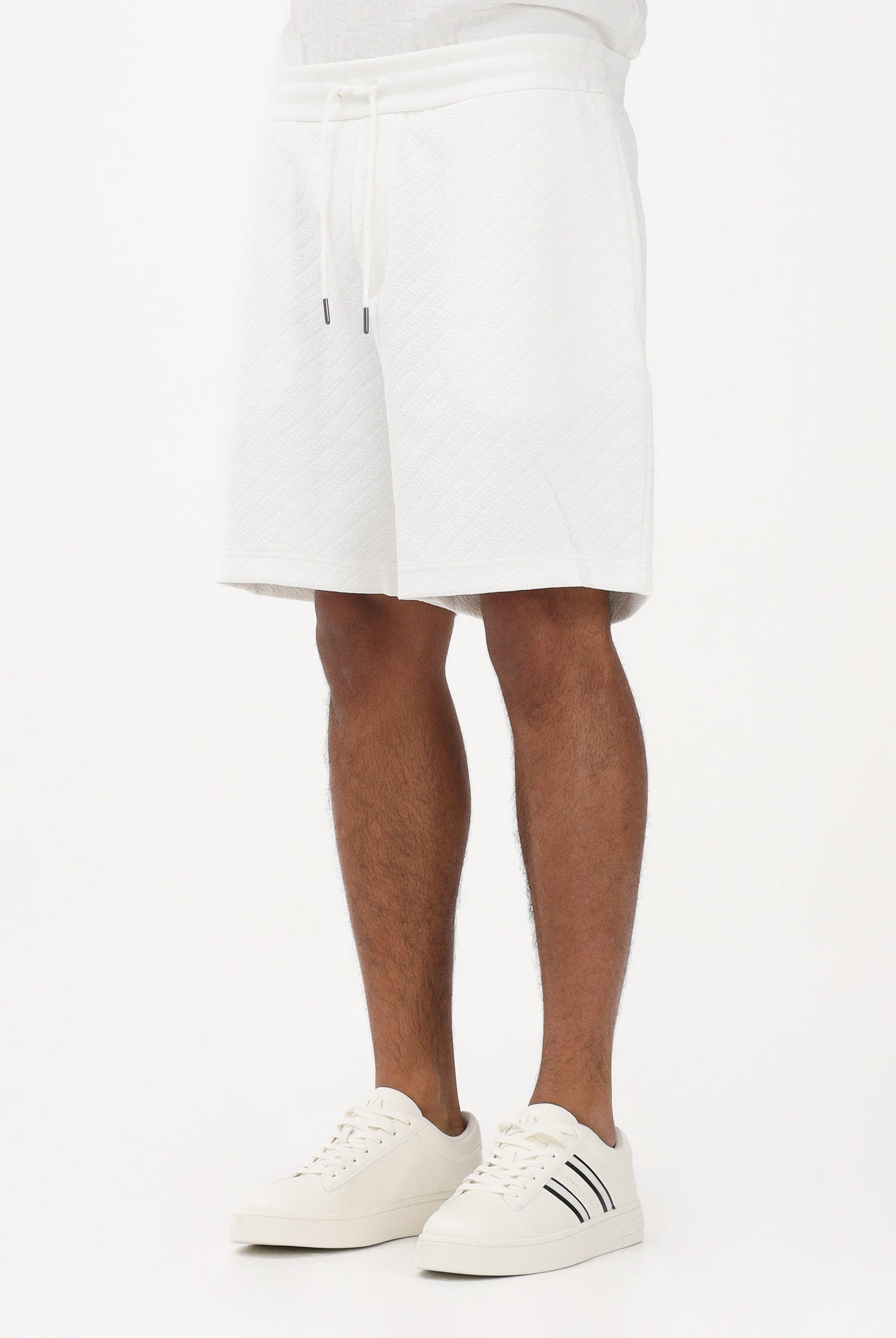 ARMANI EXCHANGE Shorts sportivo bianco da uomo con texture jacquard XM002345AF21862 U0009 ARMANI EXCHANGE