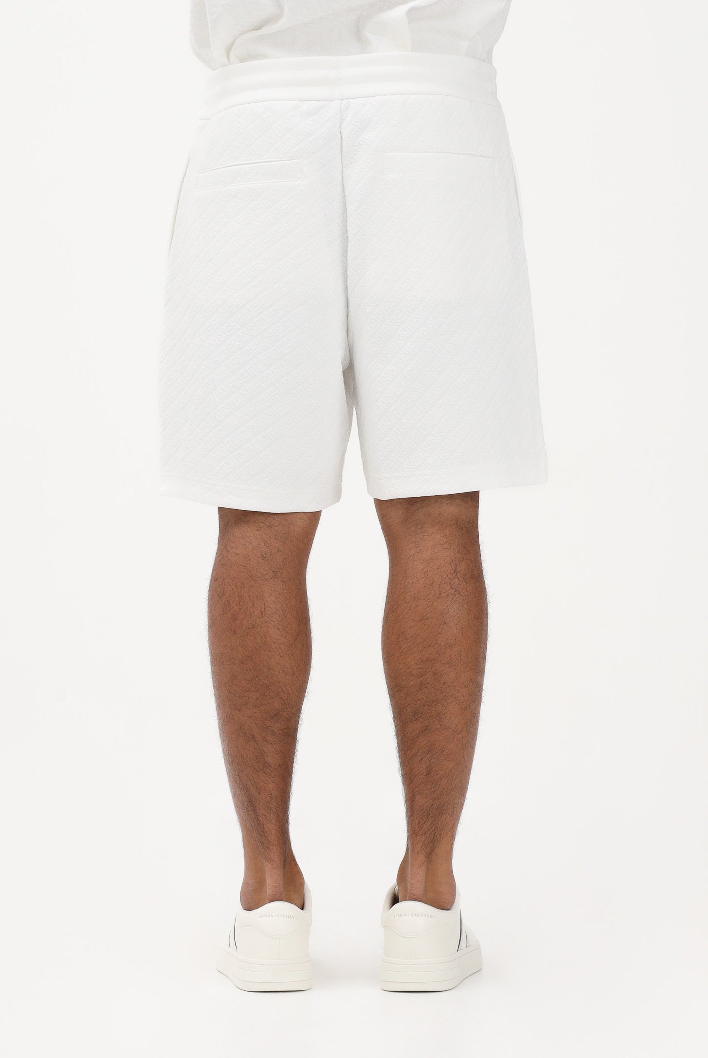 ARMANI EXCHANGE Shorts sportivo bianco da uomo con texture jacquard XM002345AF21862 U0009 ARMANI EXCHANGE