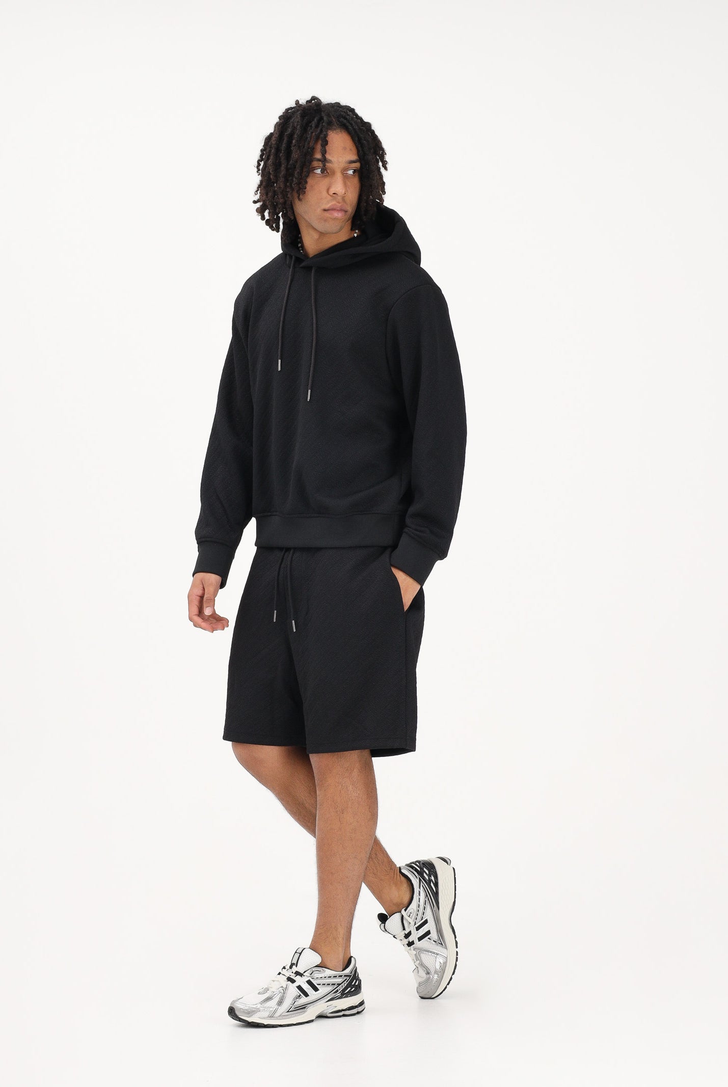 ARMANI EXCHANGE Shorts sportivo nero da uomo con texture jacquard XM002345AF21862 UC001 ARMANI EXCHANGE