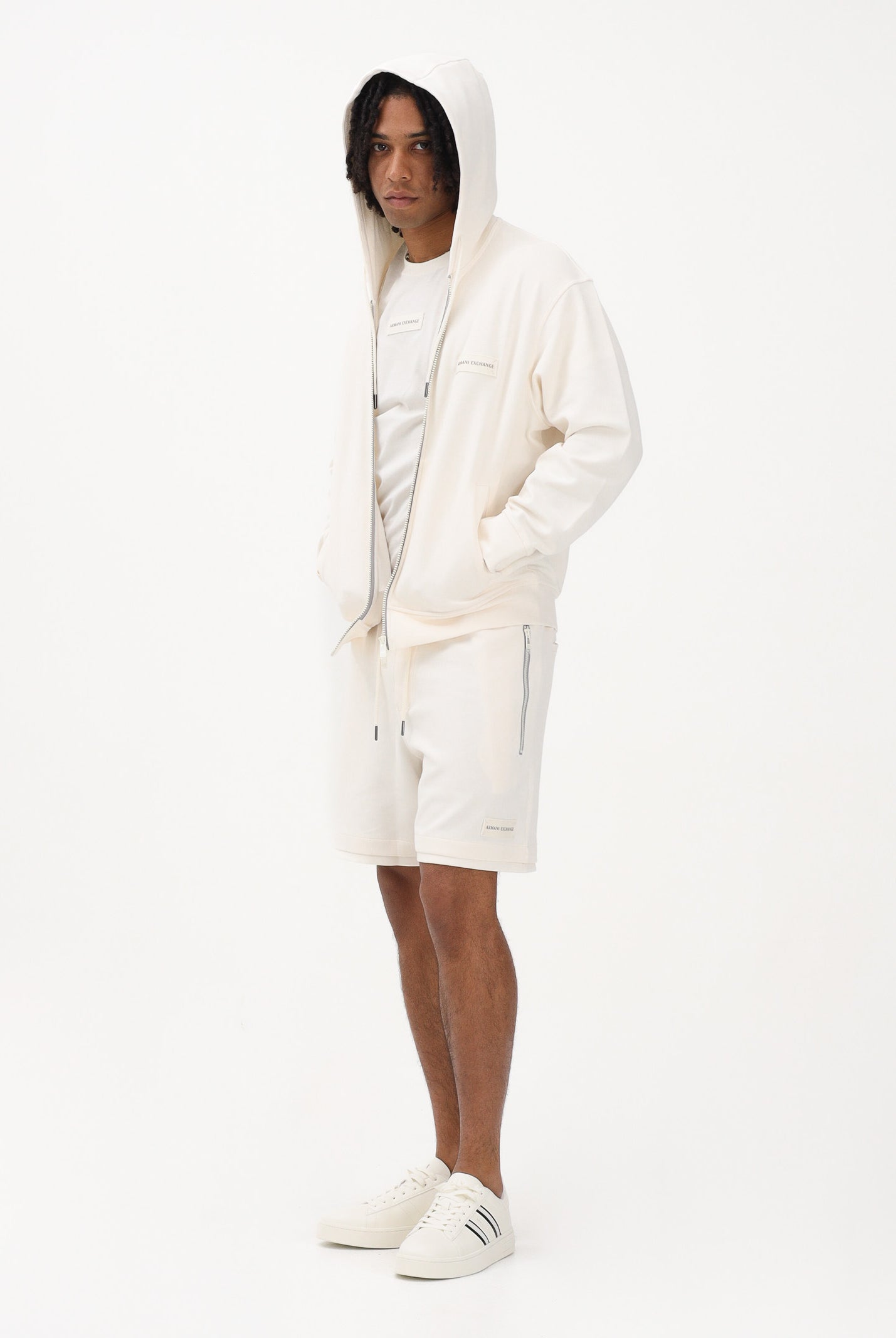 ARMANI EXCHANGE Shorts sportivo panna da uomo con logo XM002354AF21869 U1074 ARMANI EXCHANGE