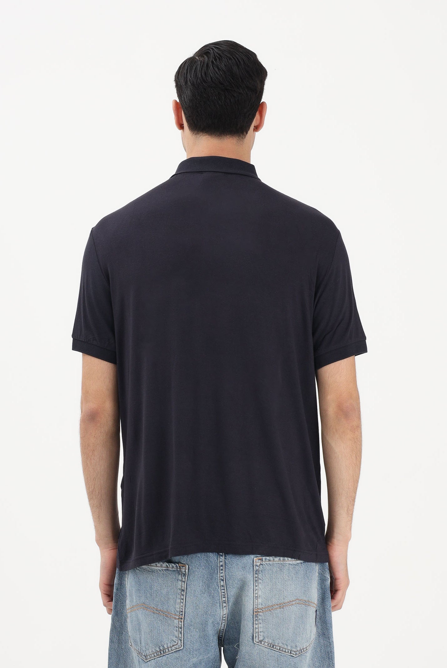 ARMANI EXCHANGE Polo a manica corta blu da uomo con zip XM002372AF21936 UB101 ARMANI EXCHANGE