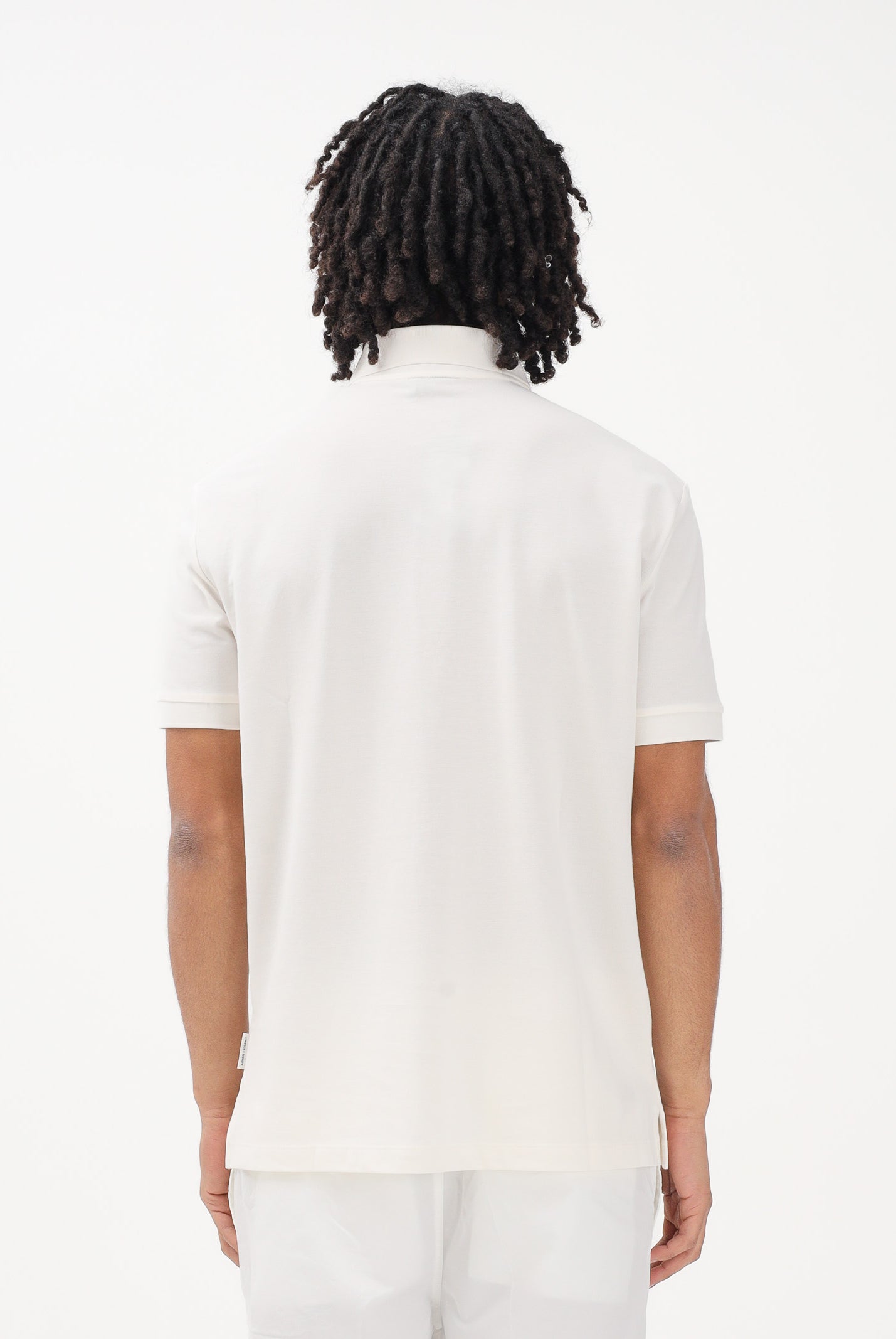 ARMANI EXCHANGE Polo a manica corta panna da uomo con patch logo XM002390AF13026 U1074 ARMANI EXCHANGE
