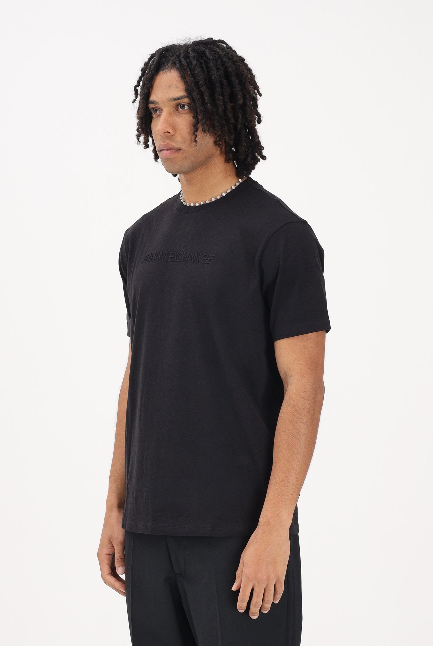 ARMANI EXCHANGE T-shirt a manica corta nera da uomo con logo XM002467AF10356 UC001 ARMANI EXCHANGE