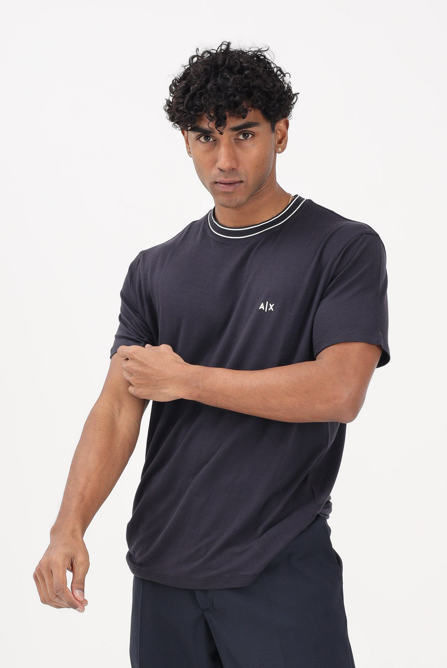 ARMANI EXCHANGE T-shirt a manica corta blu da uomo con logo AX XM002484AF21936 UB101 ARMANI EXCHANGE