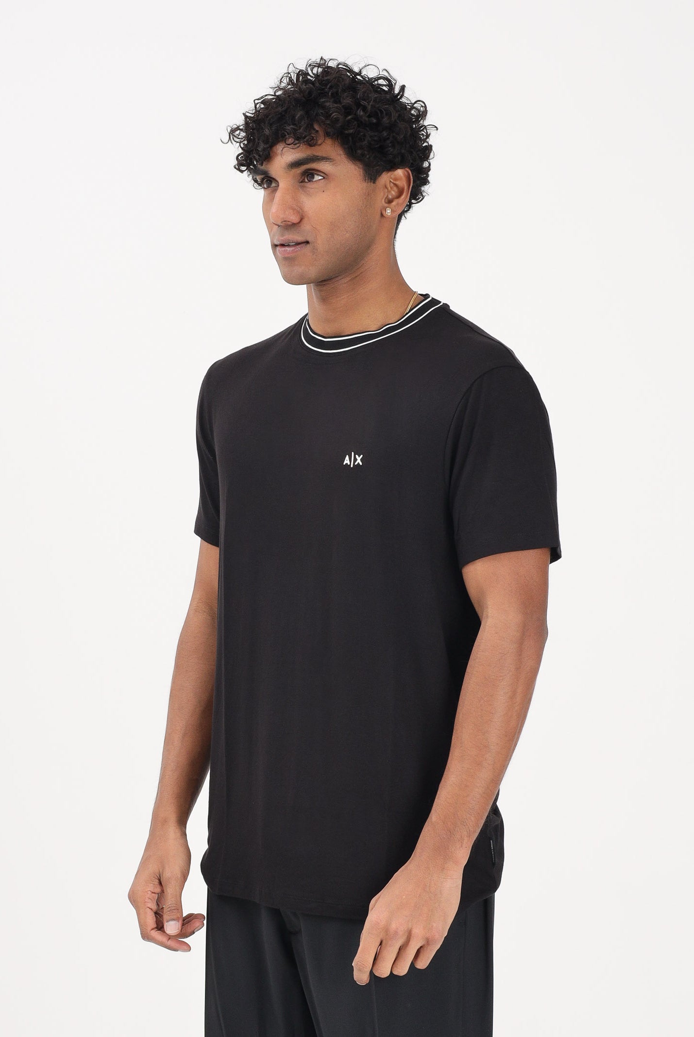 ARMANI EXCHANGE T-shirt a manica corta nera da uomo con logo AX XM002484AF21936 UC001 ARMANI EXCHANGE