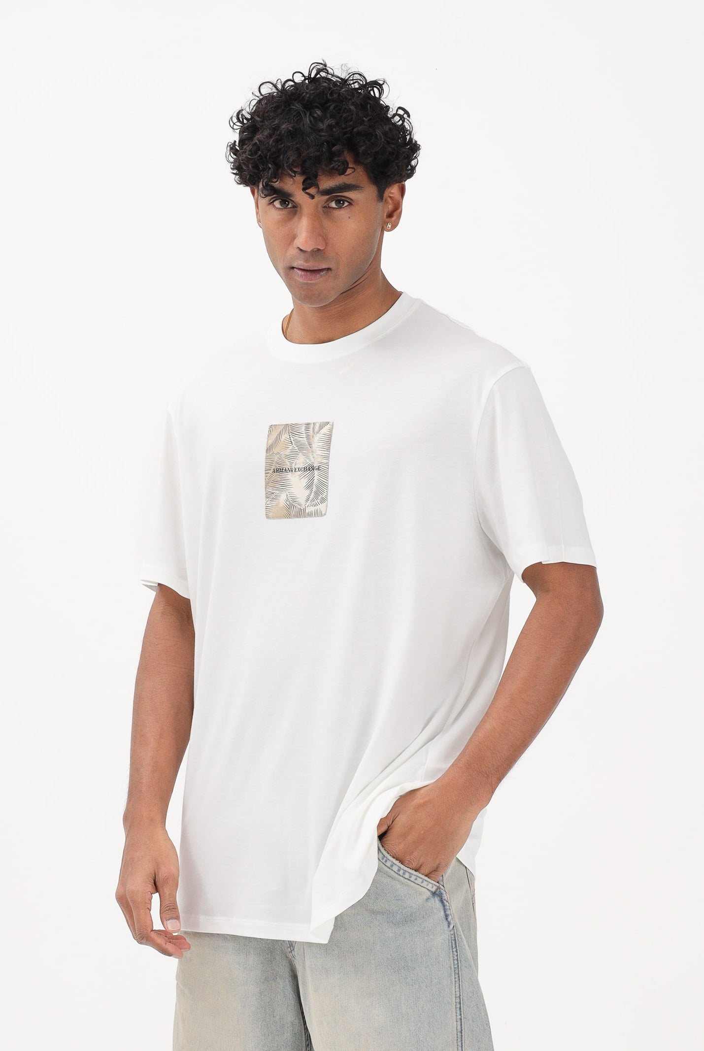 ARMANI EXCHANGE T-shirt a manica corta bianca da uomo con stampa XM002501AF10356 U0009 ARMANI EXCHANGE