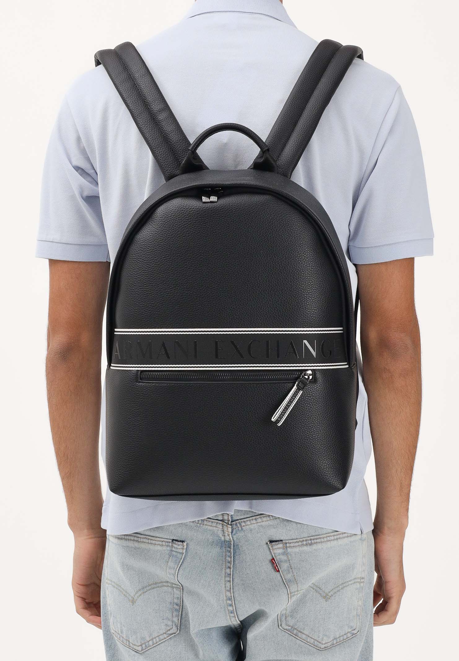ARMANI EXCHANGE Zaino nero da uomo con logo XM002609AF22662 UC001 ARMANI EXCHANGE