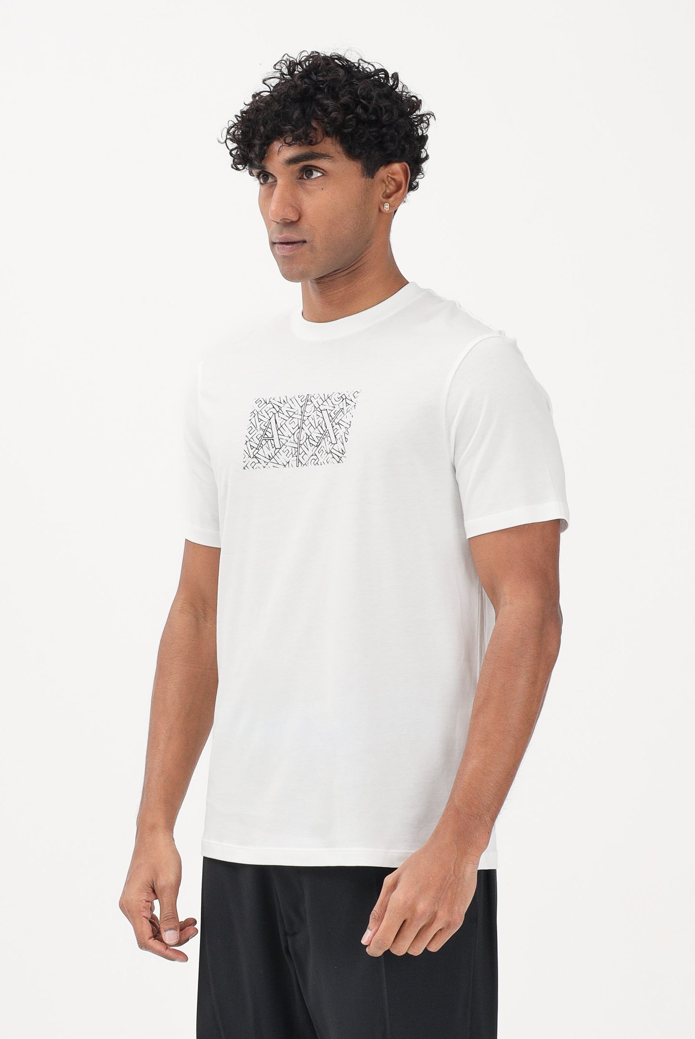 ARMANI EXCHANGE T-shirt a manica corta bianca da uomo con stampa XM002784AF10356 U0009 ARMANI EXCHANGE