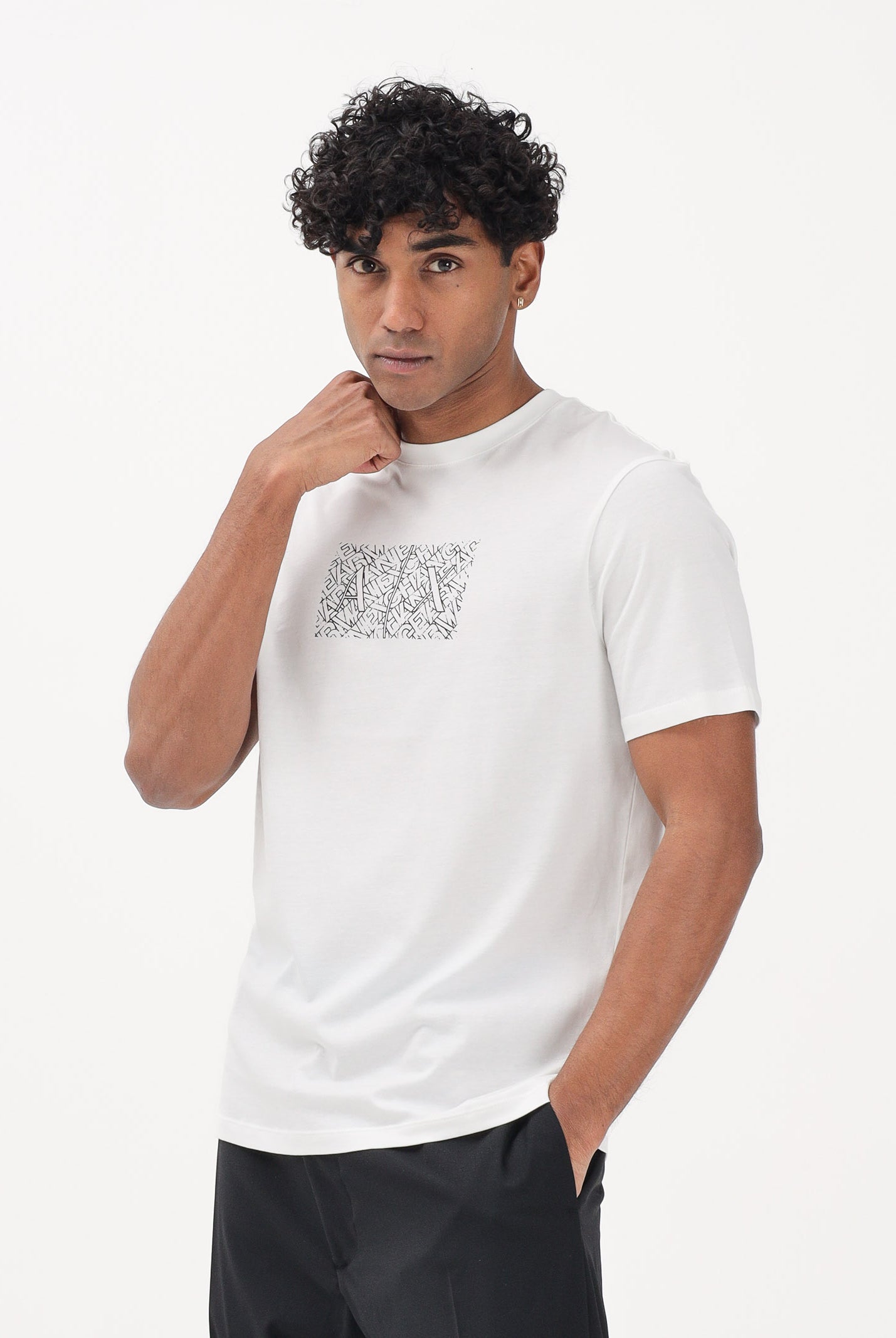 ARMANI EXCHANGE T-shirt a manica corta bianca da uomo con stampa XM002784AF10356 U0009 ARMANI EXCHANGE