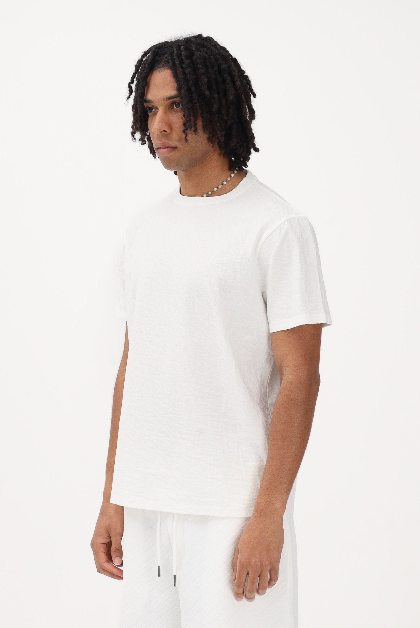 ARMANI EXCHANGE T-shirt a manica corta bianca da uomo con texture tono su tono XM002821AF10337 U0009 ARMANI EXCHANGE