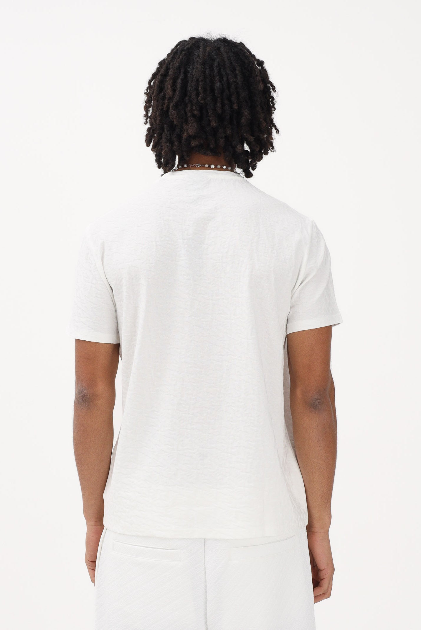 ARMANI EXCHANGE T-shirt a manica corta bianca da uomo con texture tono su tono XM002821AF10337 U0009 ARMANI EXCHANGE