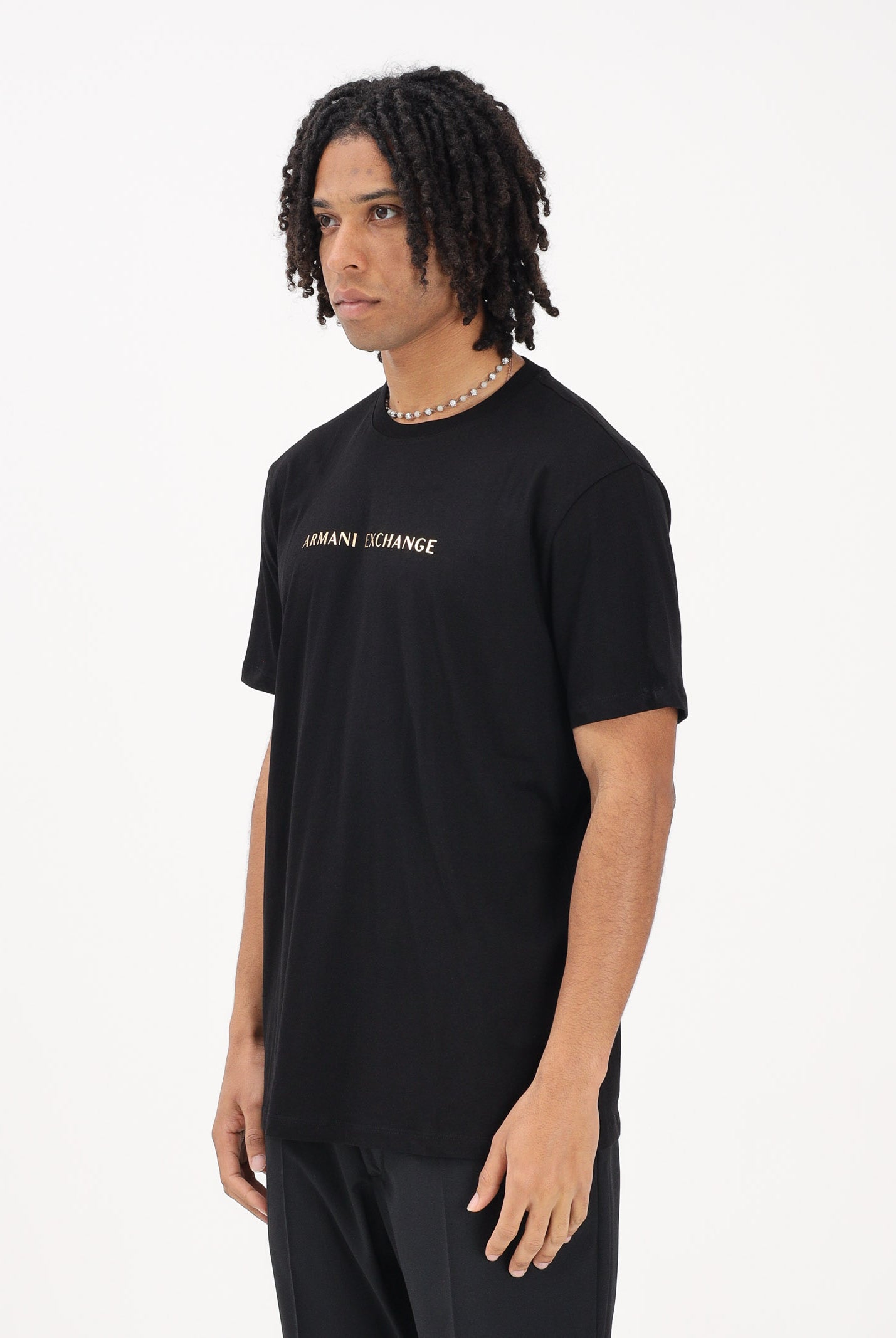 ARMANI EXCHANGE T-shirt a manica corta nera da uomo con logo XM002827AF12308 UC001 ARMANI EXCHANGE