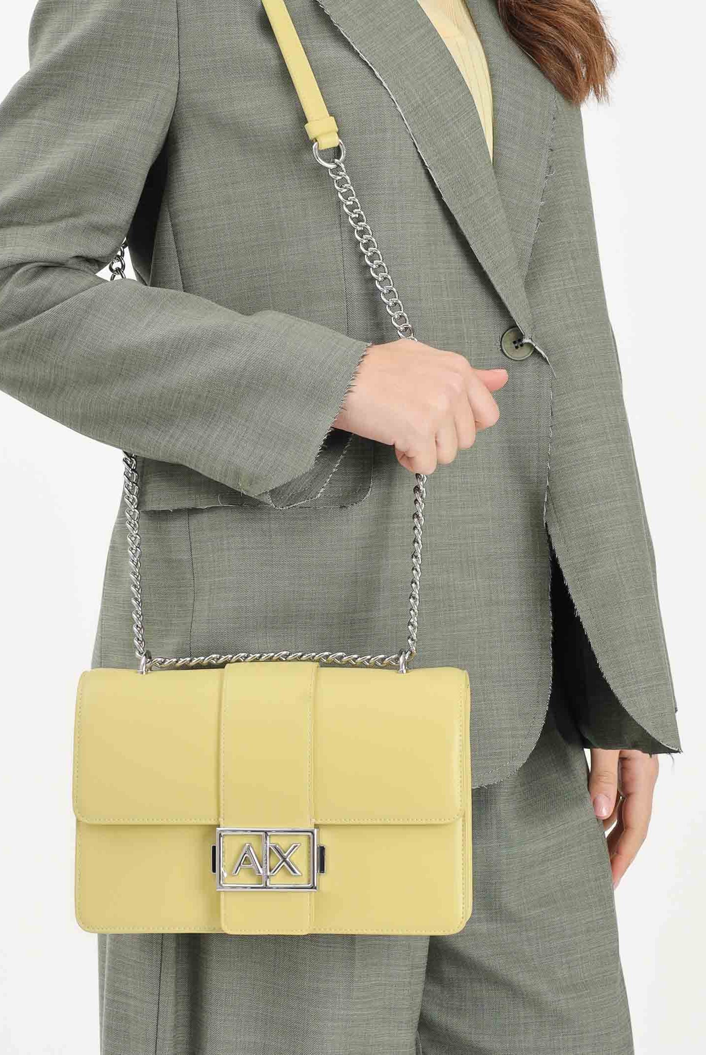ARMANI EXCHANGE Borsa a tracolla gialla da donna con logo XW000070AF12039 U2149 ARMANI EXCHANGE