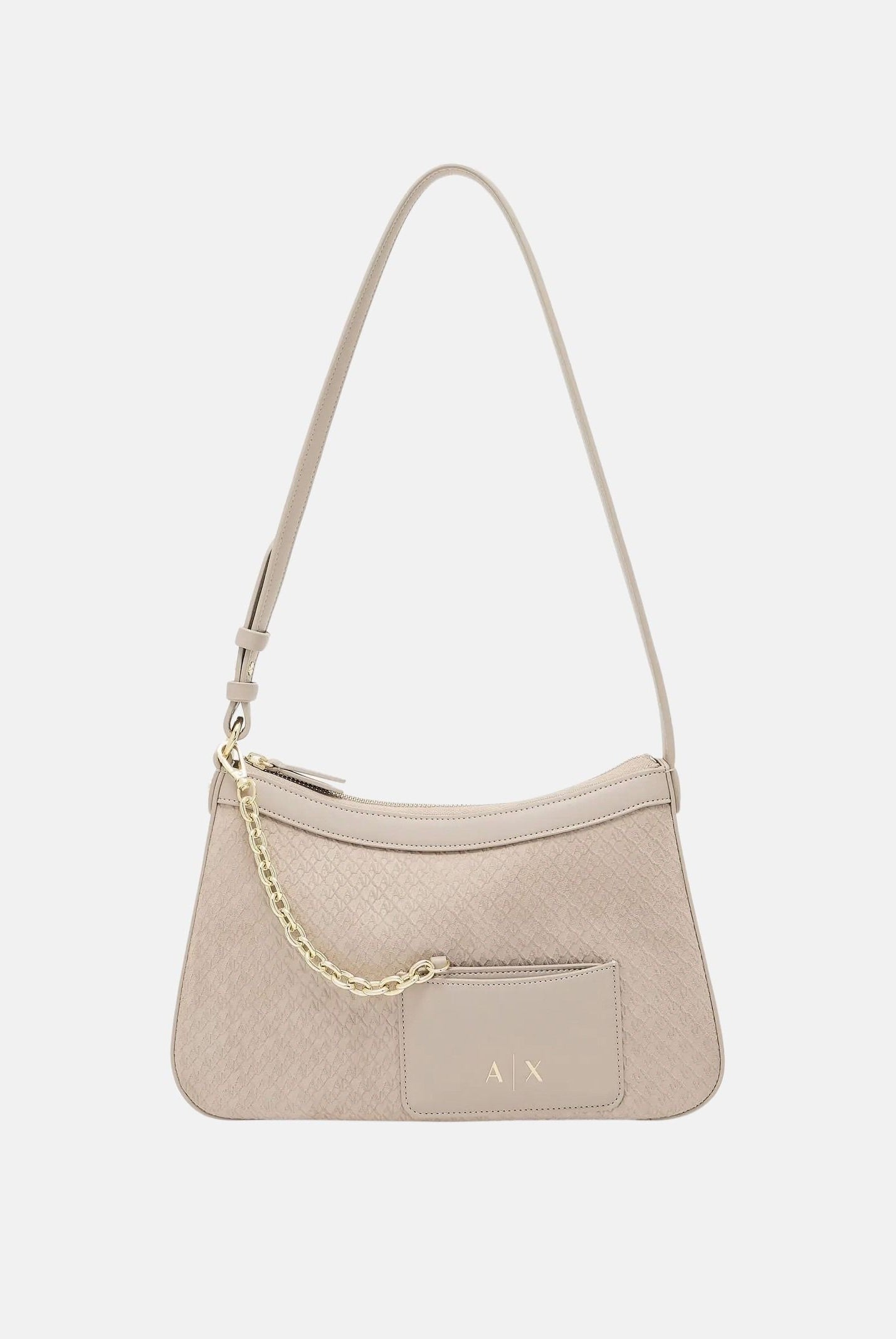 ARMANI EXCHANGE Borsa a spalla beige da donna con taschino XW001213AF22645 U6223 ARMANI EXCHANGE