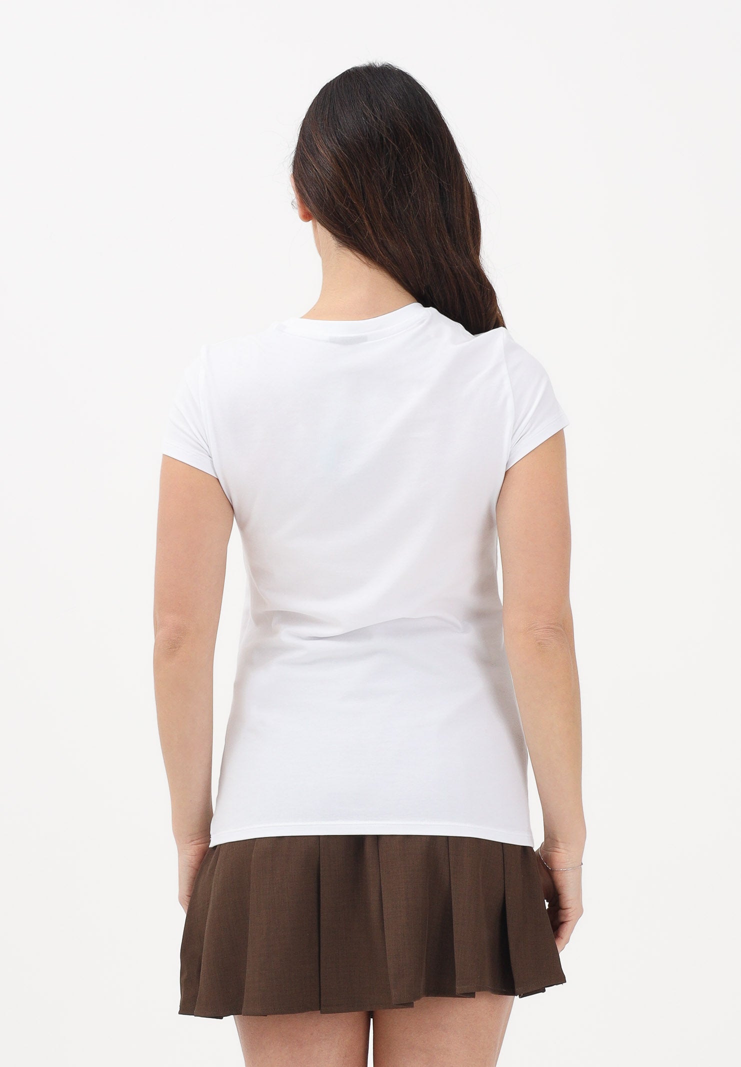 ARMANI EXCHANGE T-shirt a manica corta bianca da donna con logo XW001837AF16294 U0002 ARMANI EXCHANGE