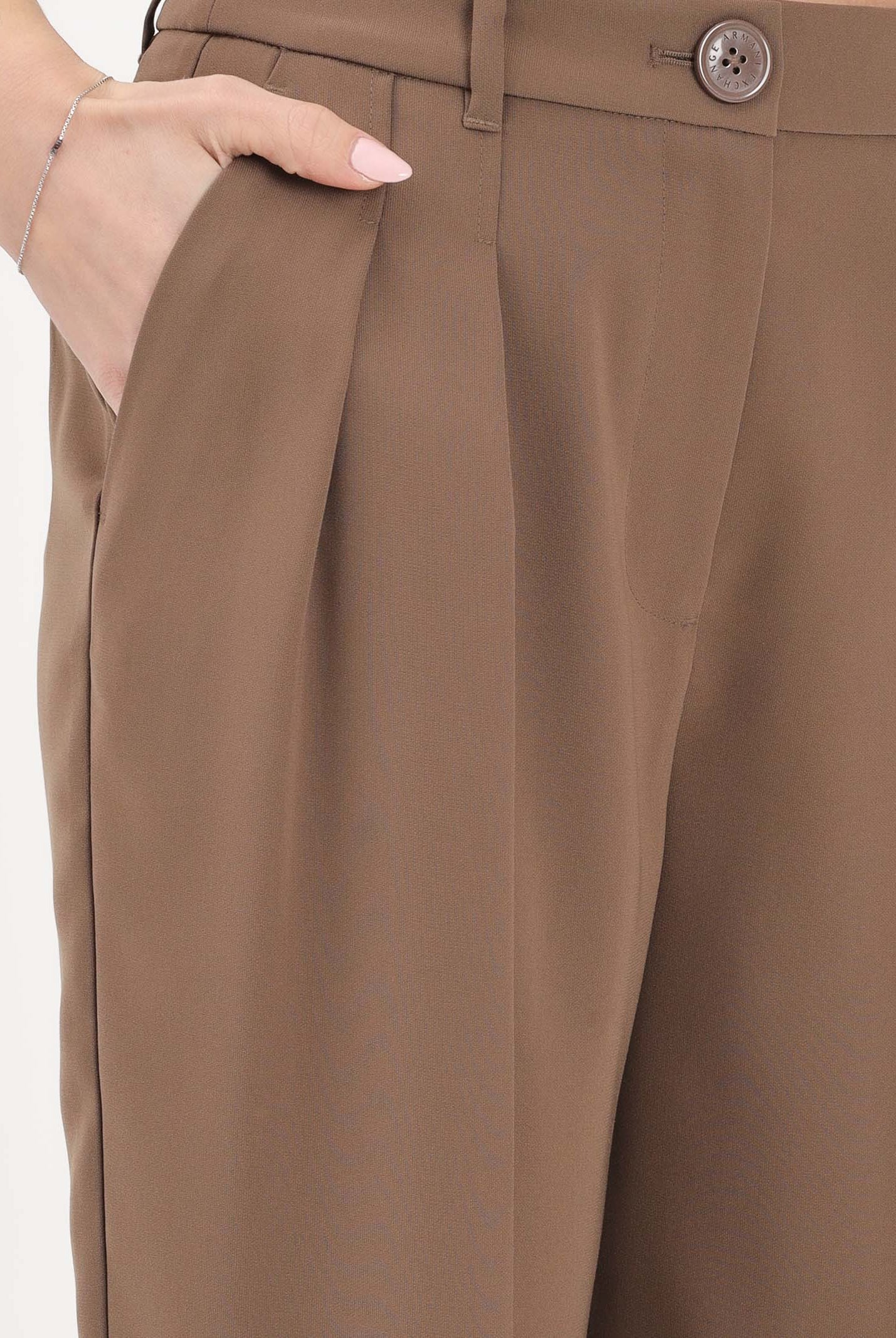 ARMANI EXCHANGE Pantalone elegante marrone da donna XW001939AF21529 U6136 ARMANI EXCHANGE