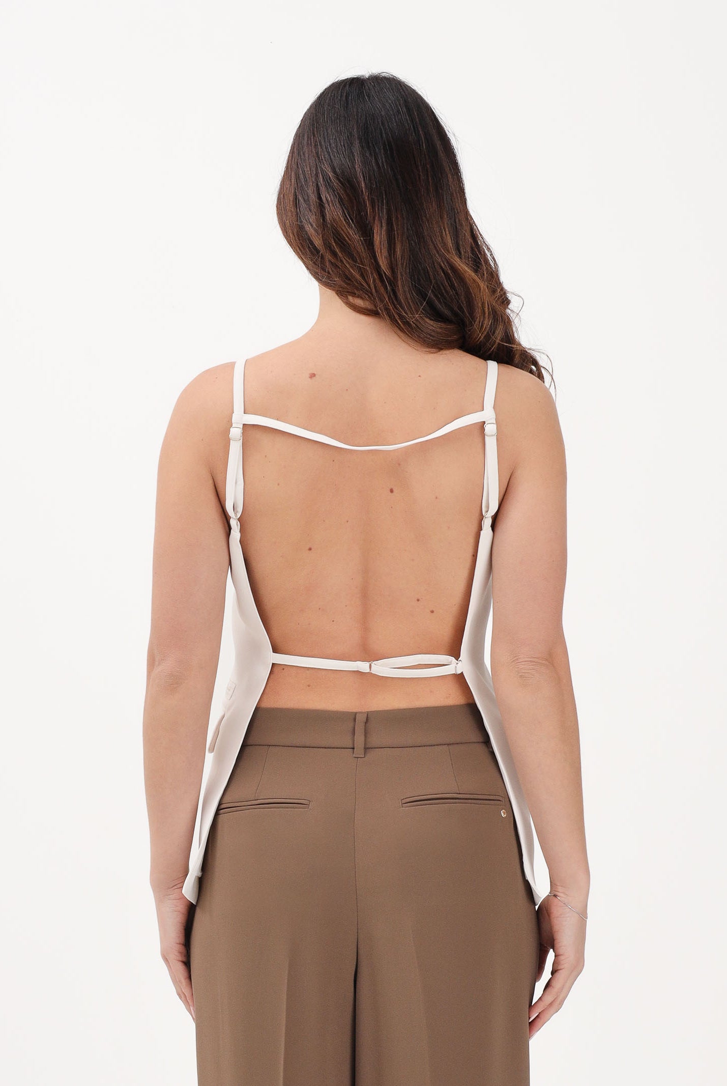 ARMANI EXCHANGE Top panna da donna con schiena scoperta XW001952AF21555 U1003 ARMANI EXCHANGE