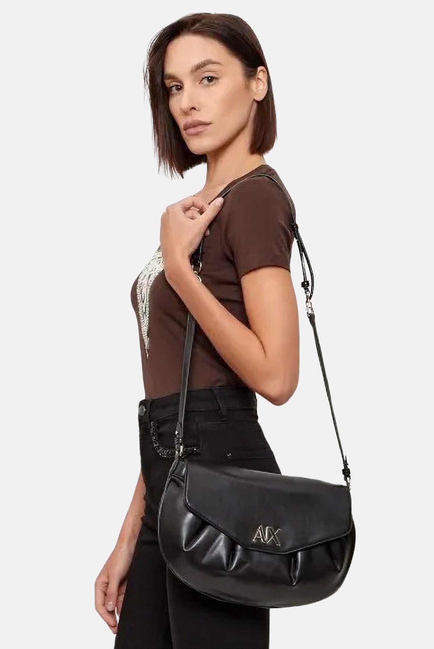 ARMANI EXCHANGE Borsa a tracolla nera da donna XW002163AF19894 UC001 ARMANI EXCHANGE