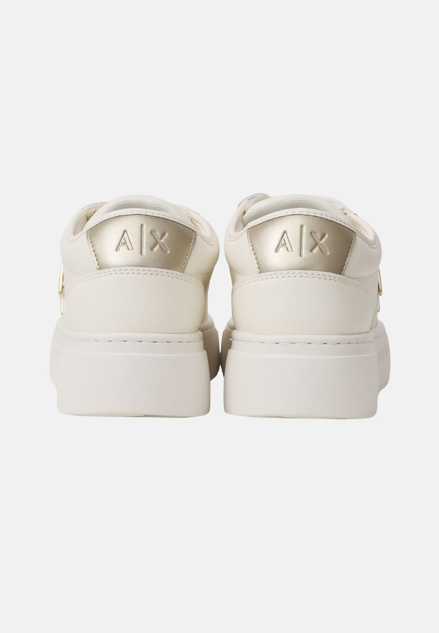 ARMANI EXCHANGE Sneakers panna e oro da donna con logo XW002224AF21429 MZ128 ARMANI EXCHANGE