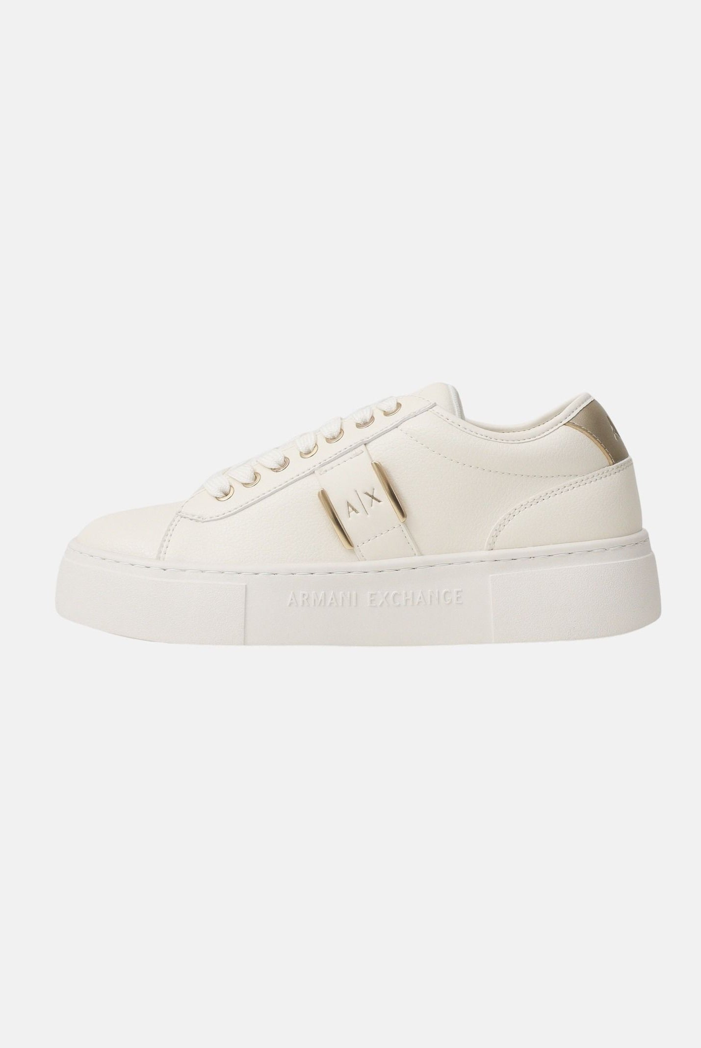ARMANI EXCHANGE Sneakers panna e oro da donna con logo XW002224AF21429 MZ128 ARMANI EXCHANGE