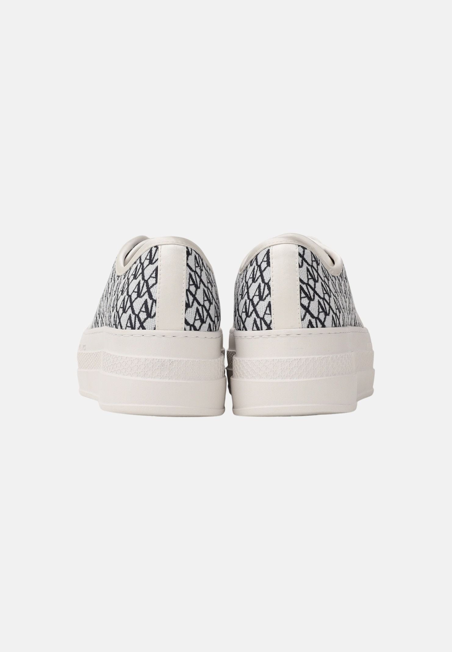 ARMANI EXCHANGE Sneakers panna e blu da donna con motivo all-over A|X XW002786AF23055 MZ266 ARMANI EXCHANGE