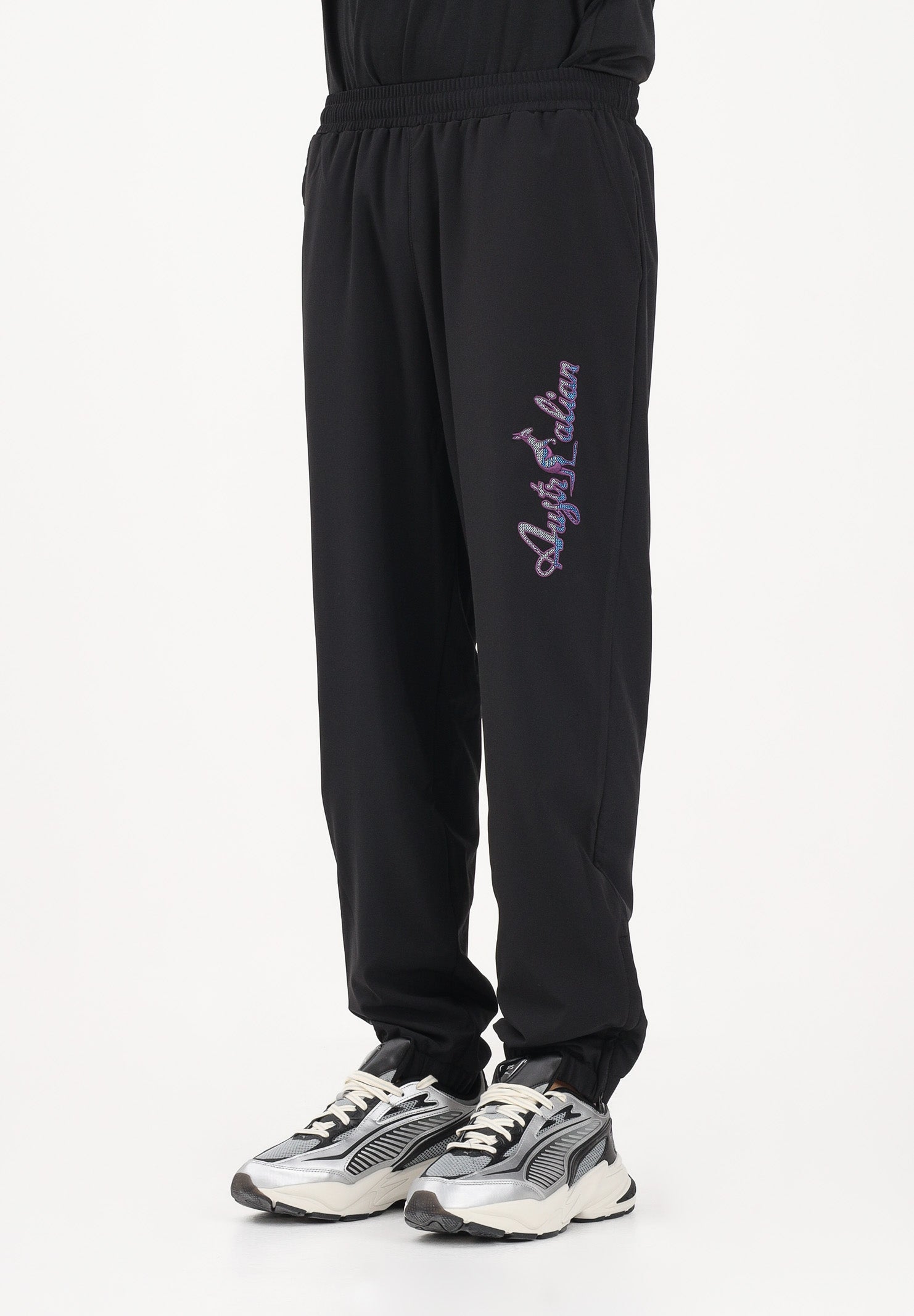 AUSTRALIAN Pantalone sportivo METALIQ LOGO nero da uomo ARUPA0025 003 AUSTRALIAN
